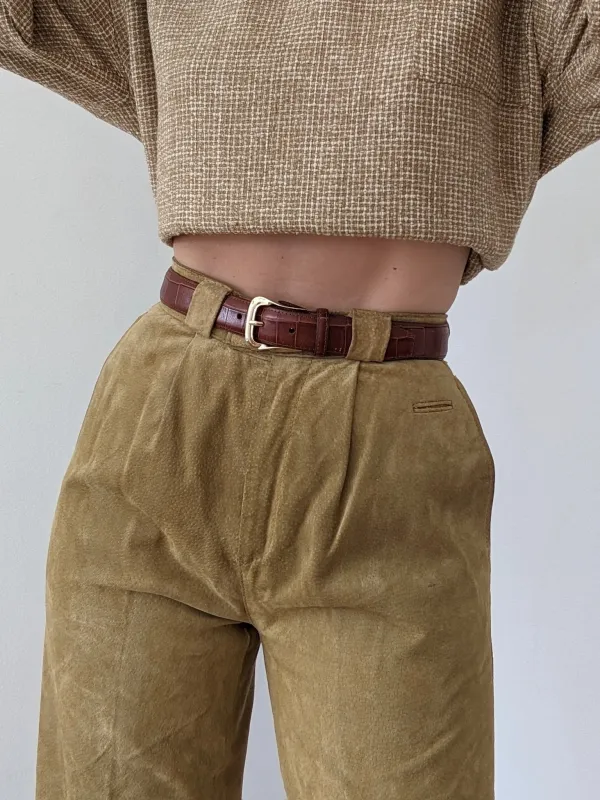 Favorite Vintage Biscotti Suede Trousers made by Vintage