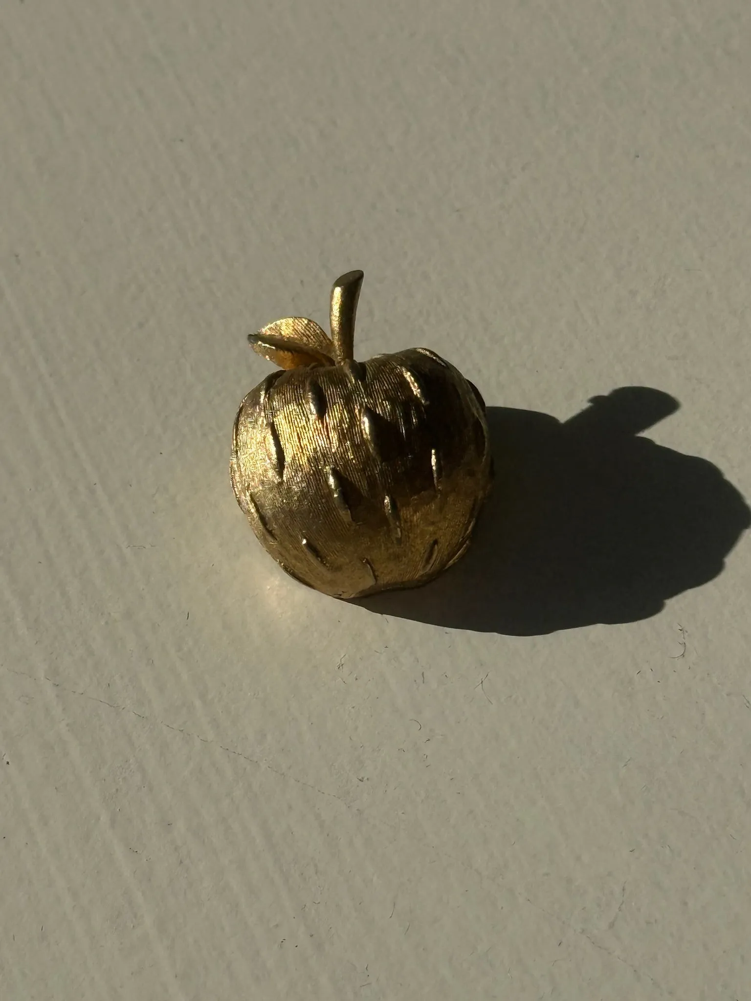 Vintage Gold Apple Brooch sold by NA NIN product image thumbnail 4