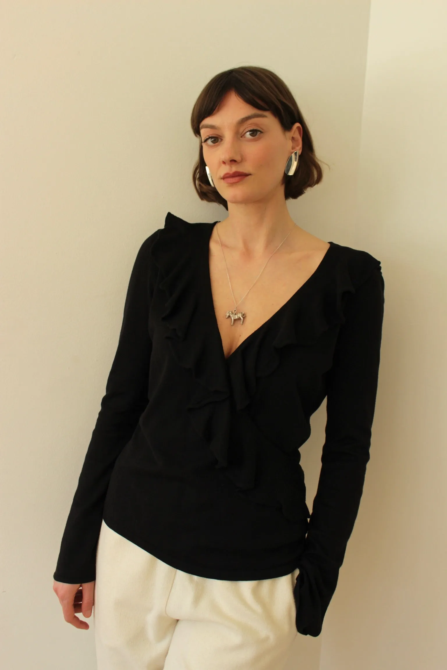 Vintage Pewter Ornate Horse Pendant on Sterling Chain sold by NA NIN product image thumbnail 2