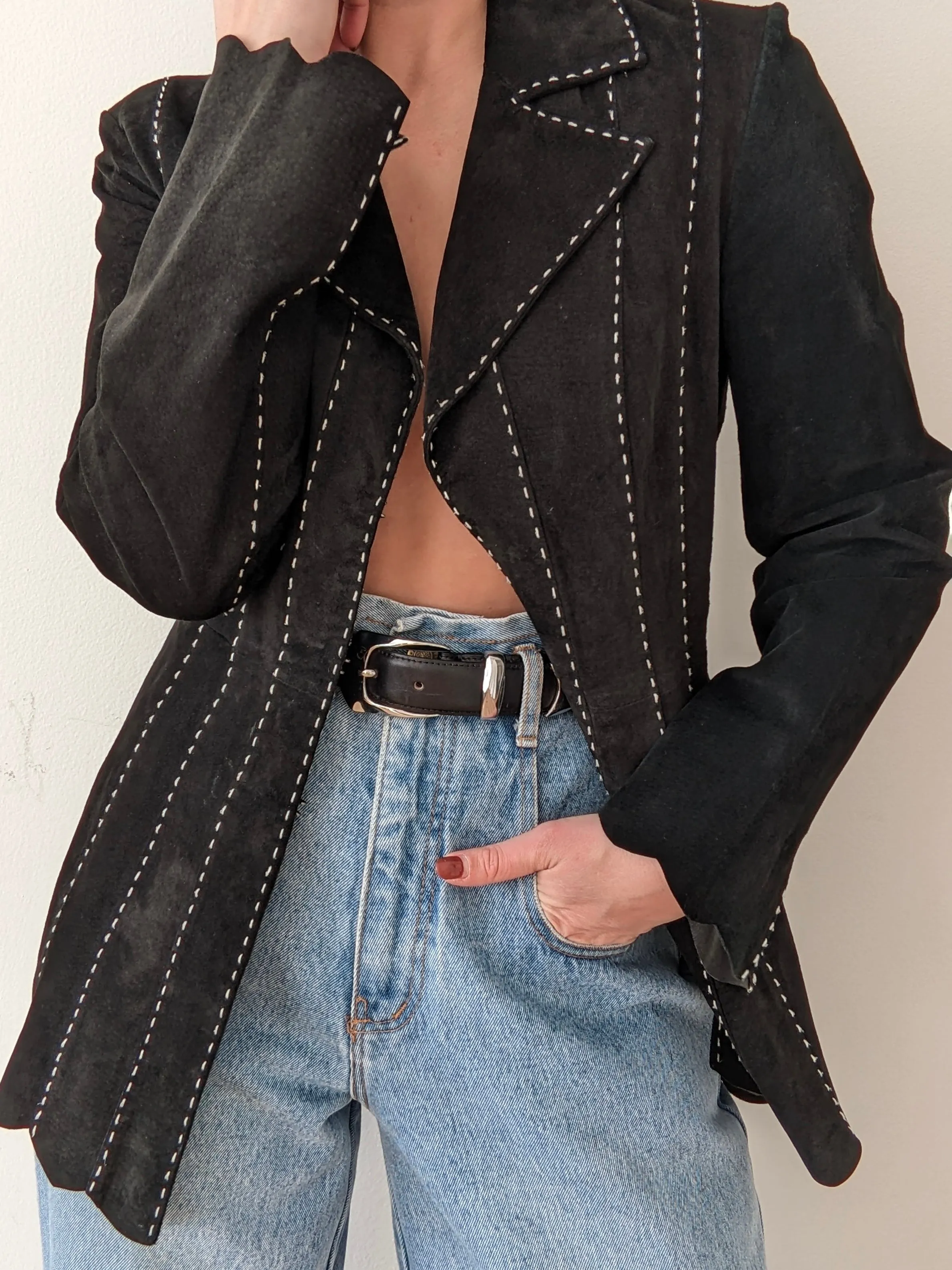 Rare Vintage Stitched Caviar Suede Jacket sold by NA NIN product image thumbnail 2