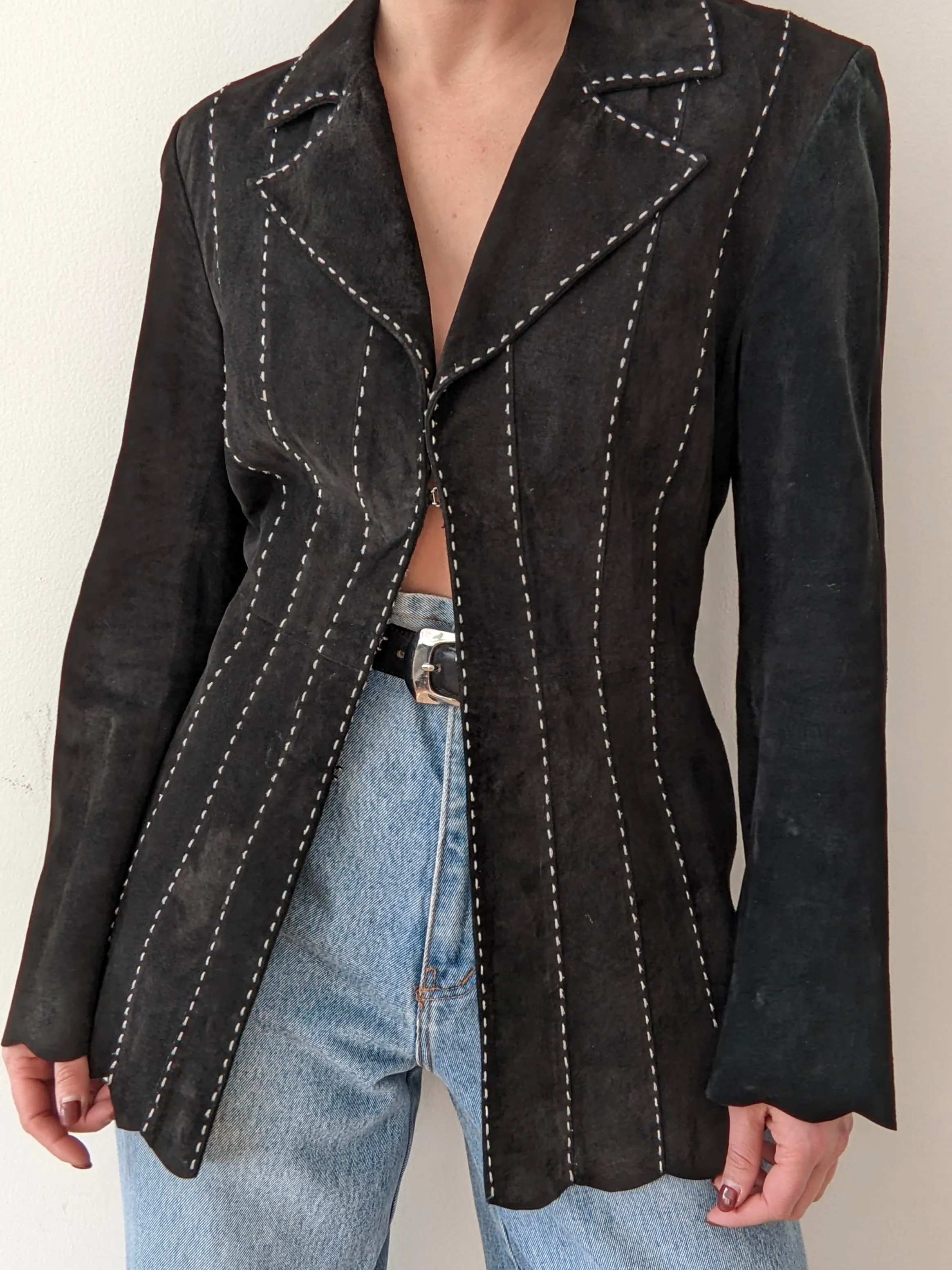 Rare Vintage Stitched Caviar Suede Jacket sold by NA NIN product image thumbnail 4
