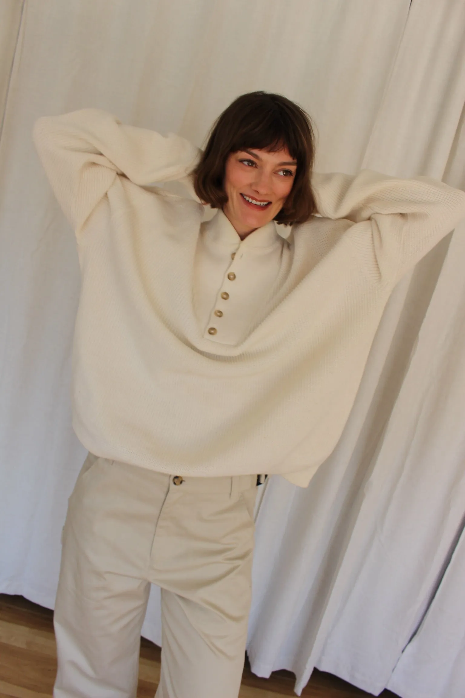 Favorite Vintage Vanilla Cotton Henley sold by NA NIN product image thumbnail 2