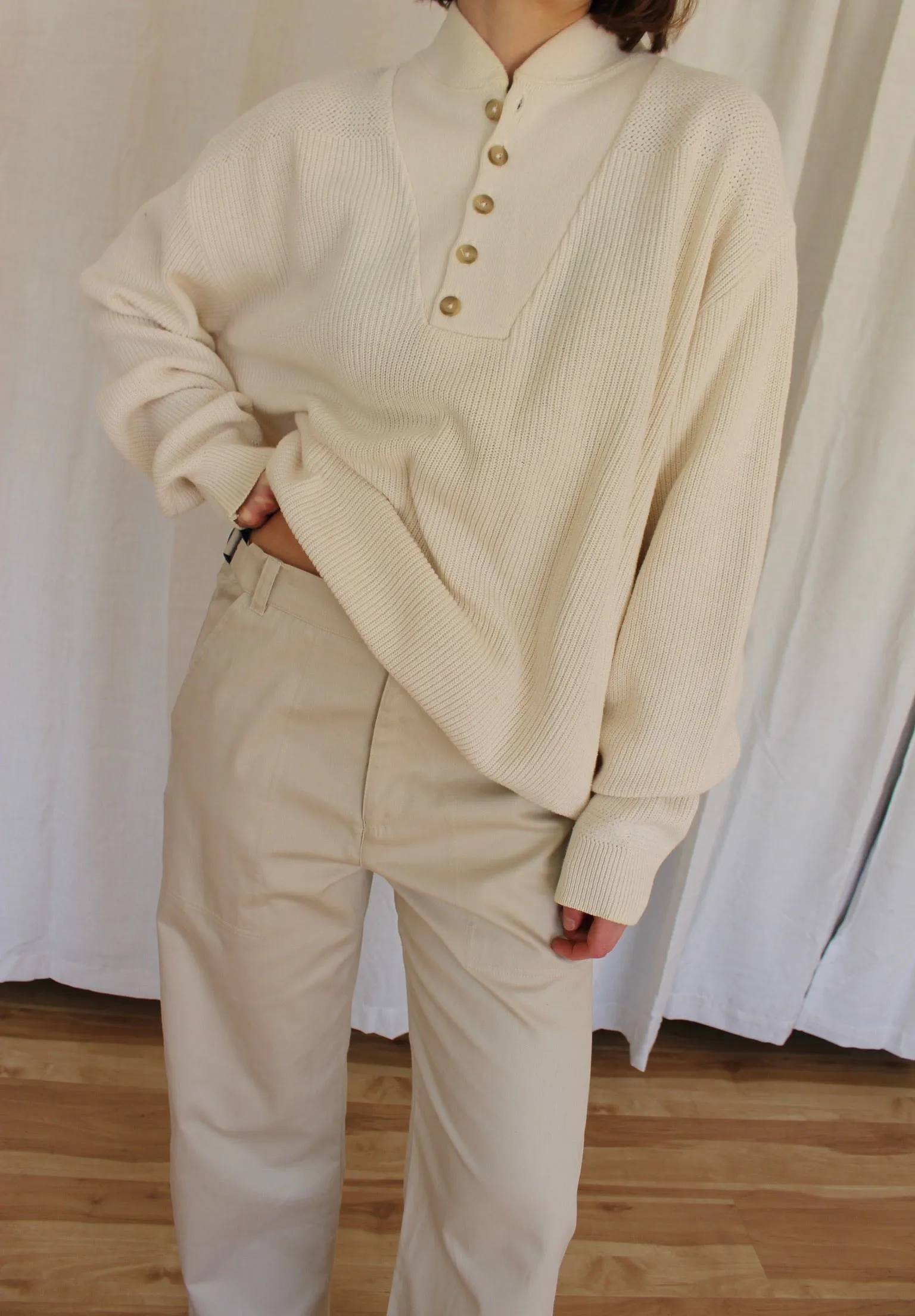 Favorite Vintage Vanilla Cotton Henley sold by NA NIN product image thumbnail 4