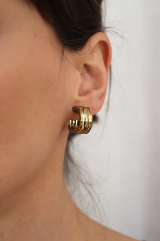 Vintage Gold-Toned Hoop Earrings made by NA NIN