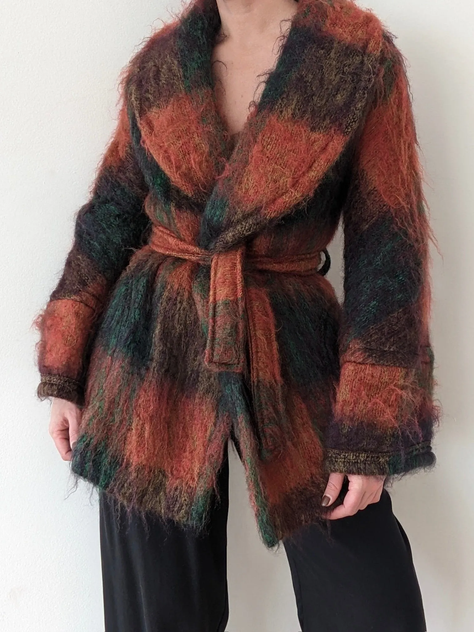Amazing Vintage Belted Mohair Robe Coat sold by NA NIN product image thumbnail 5