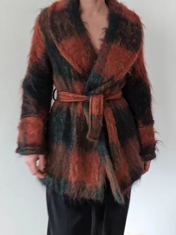 Amazing Vintage Belted Mohair Robe Coat made by Vintage