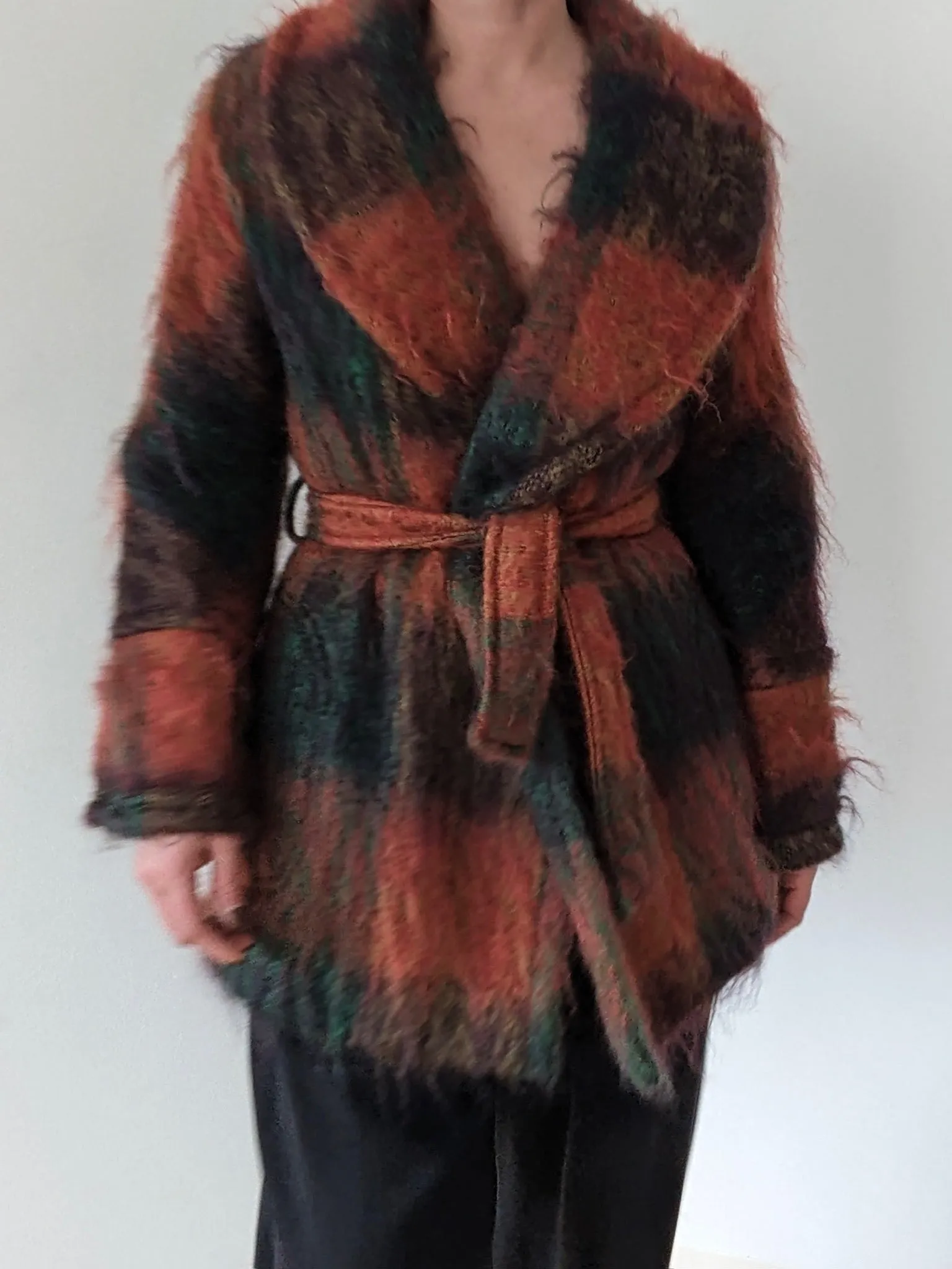Amazing Vintage Belted Mohair Robe Coat sold by NA NIN