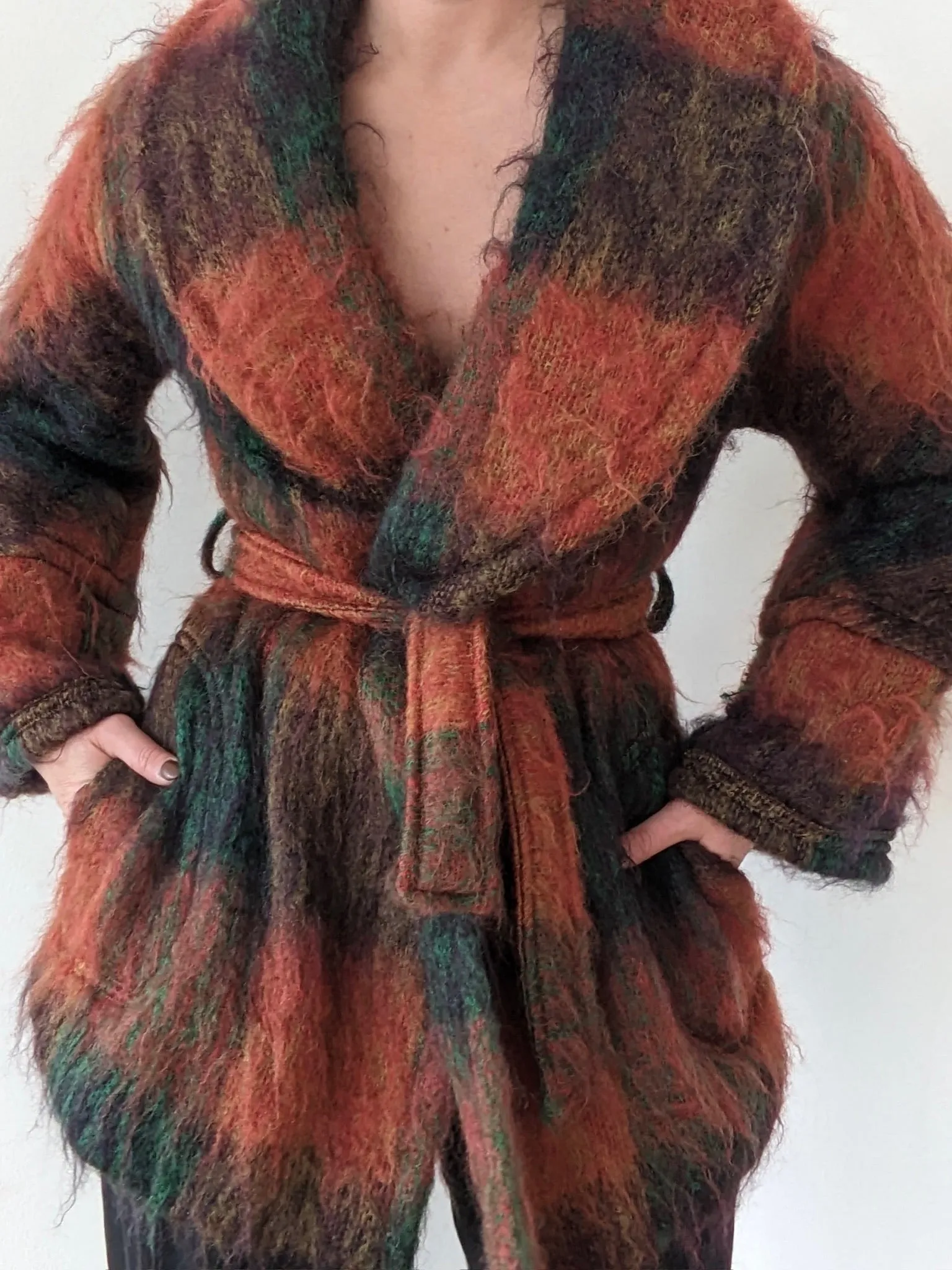 Amazing Vintage Belted Mohair Robe Coat sold by NA NIN product image thumbnail 4