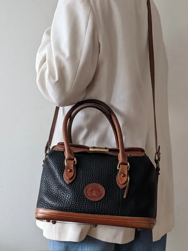 Vintage Dooney & Bourke Two-Toned Pebbled Leather Bag made by NA NIN