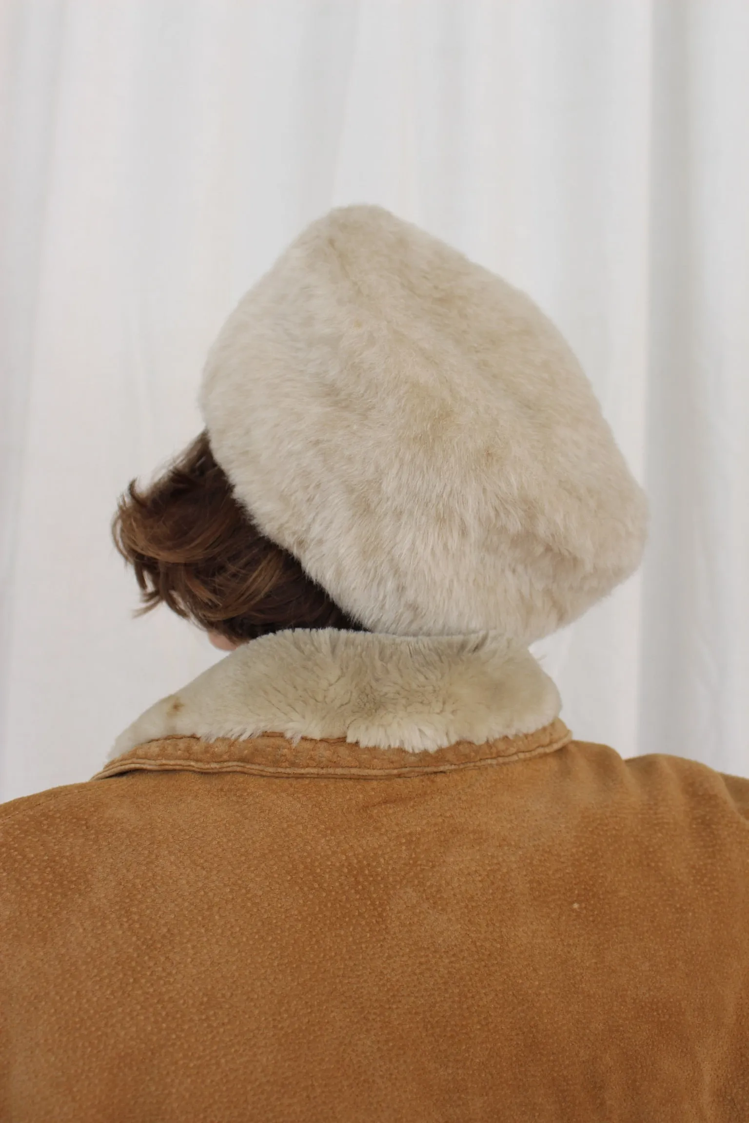 Vintage Oat Faux Fur Hat sold by NA NIN