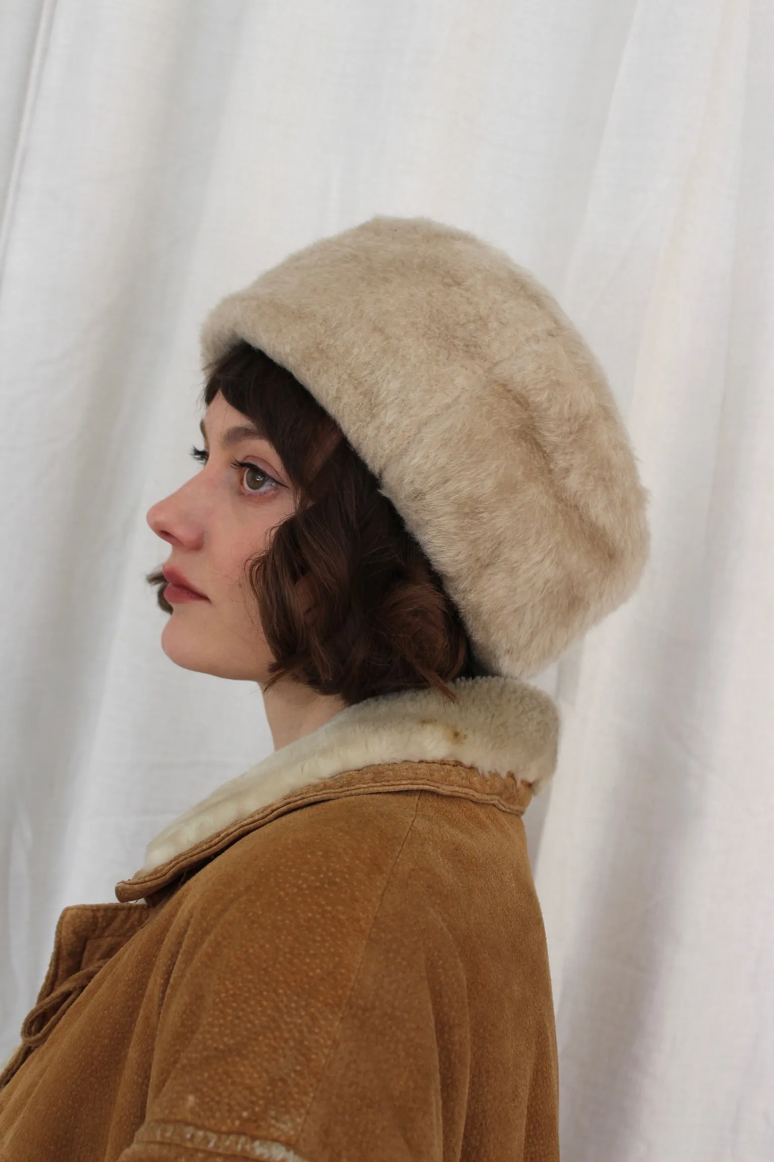 Vintage Oat Faux Fur Hat sold by NA NIN product image thumbnail 2