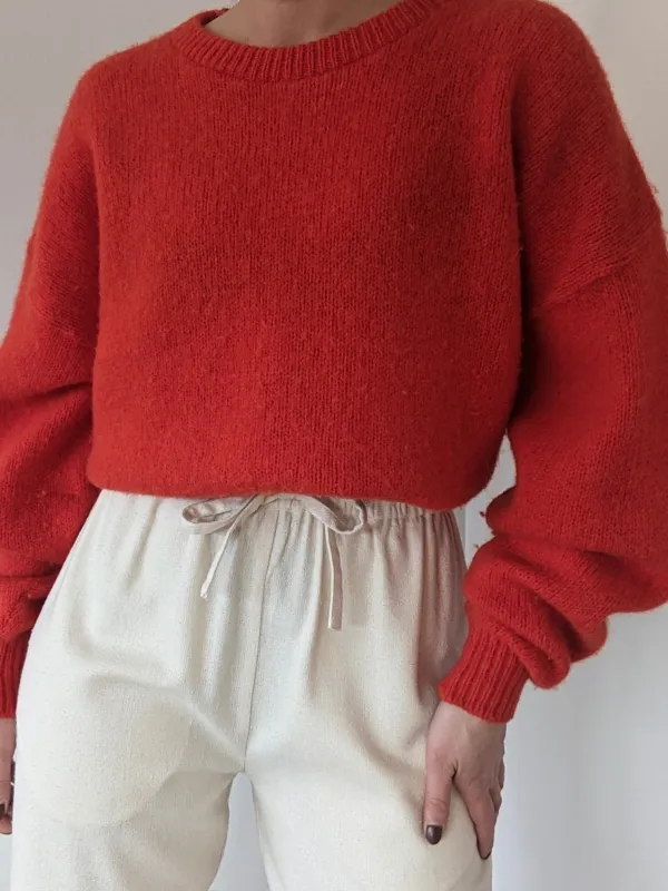 Bold Vintage Citrus Wool Sweater made by NA NIN