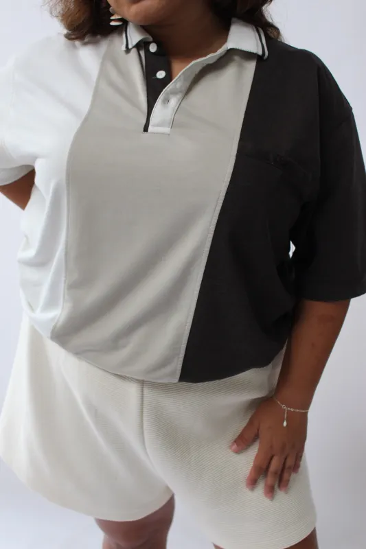 Vintage Tri-Color Leisure Polo made by NA NIN