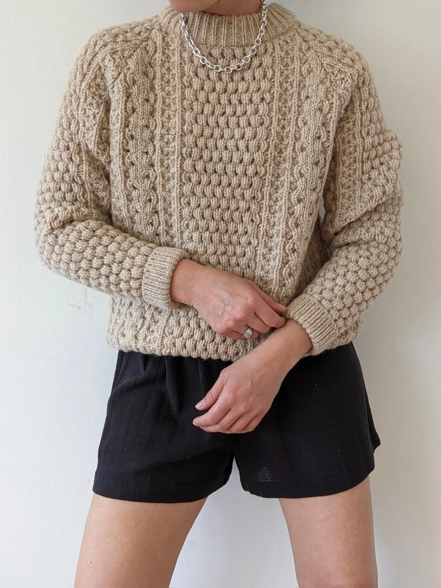 Vintage Pale Oat Wool FIsherman Sweater sold by NA NIN product image thumbnail 4