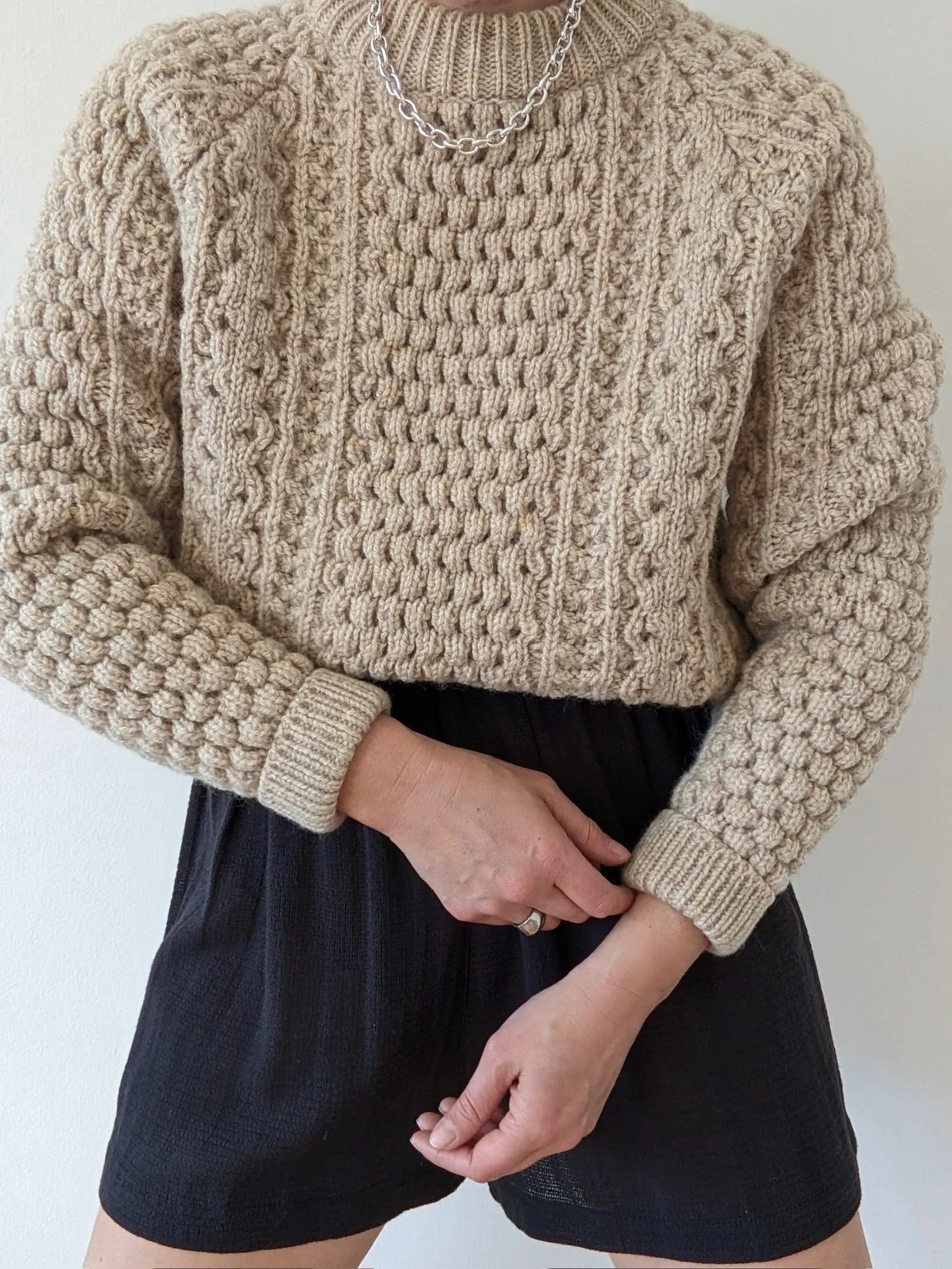 Vintage Pale Oat Wool FIsherman Sweater sold by NA NIN product image thumbnail 2