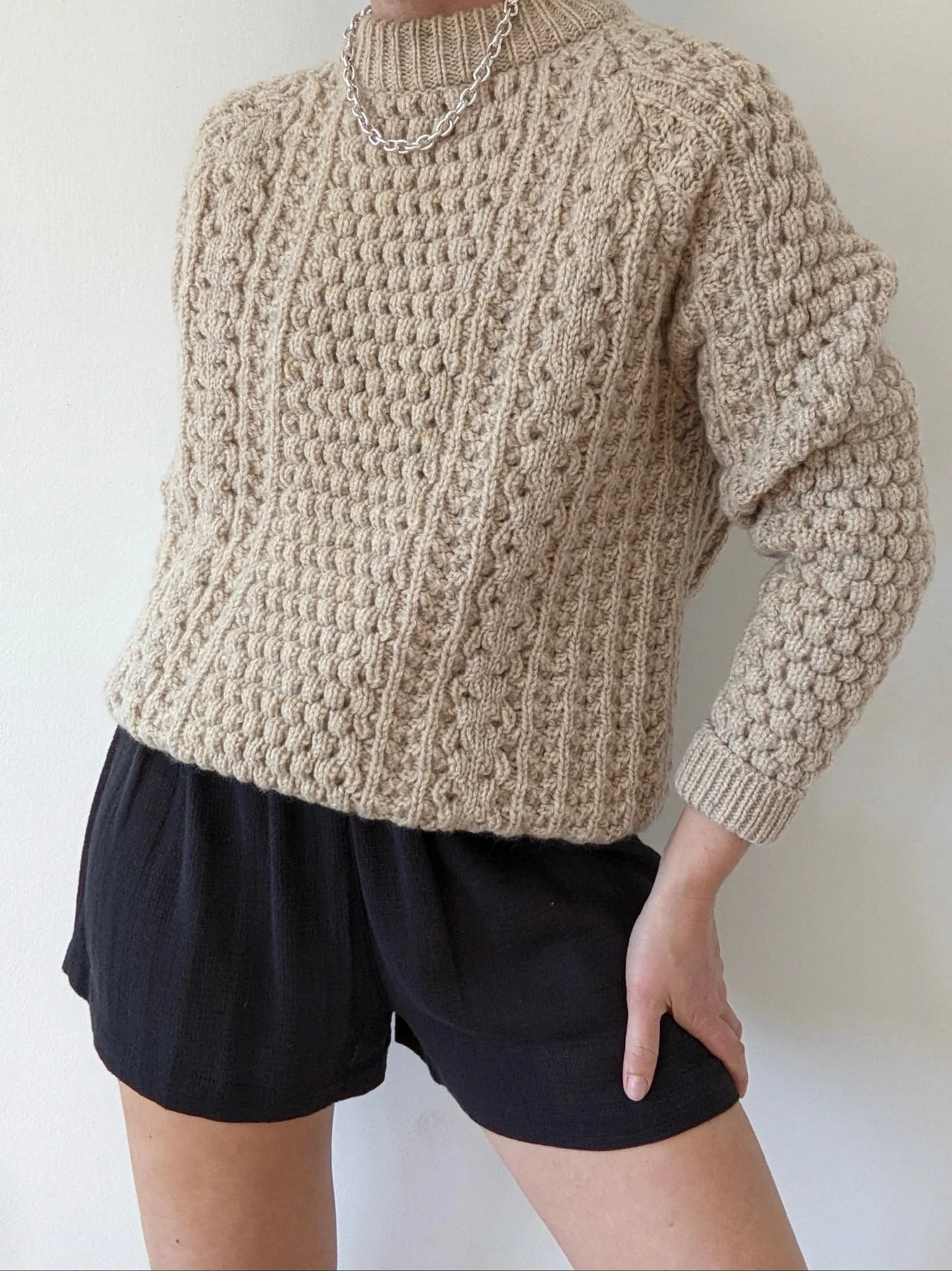 Vintage Pale Oat Wool FIsherman Sweater sold by NA NIN product image thumbnail 5