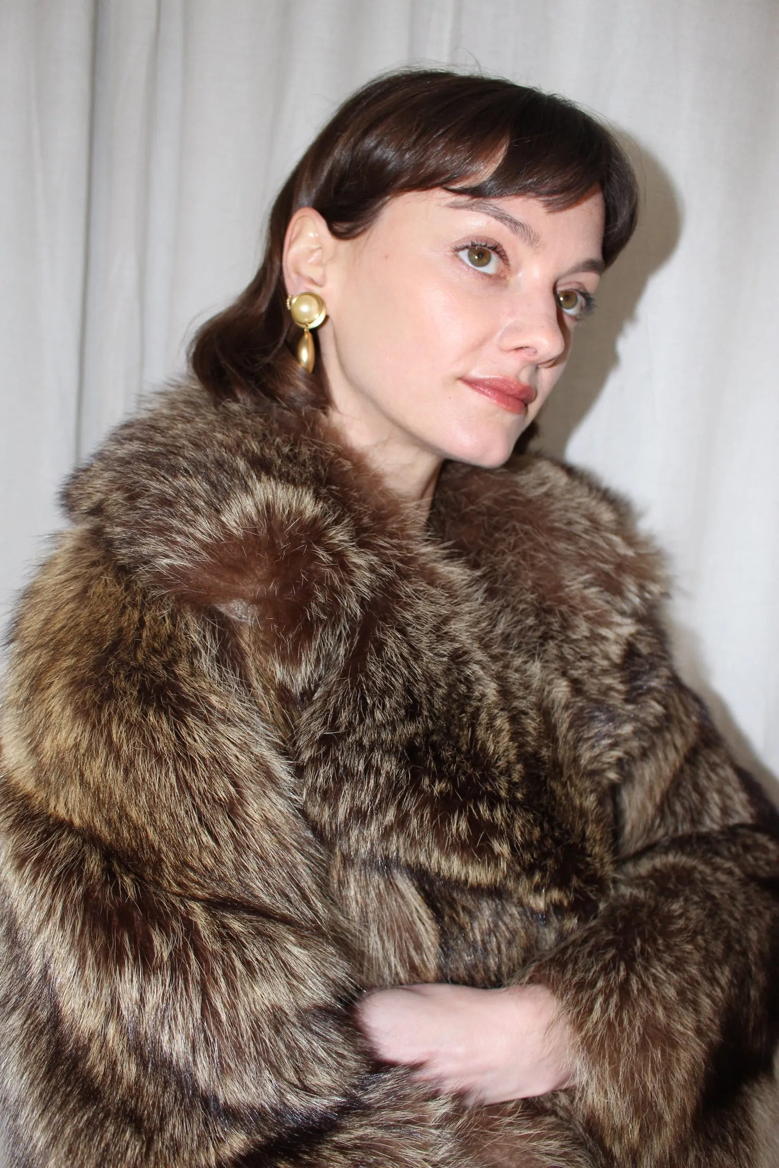 Vintage Faux Pearl Cabochon Drop Earrings sold by NA NIN product image thumbnail 3