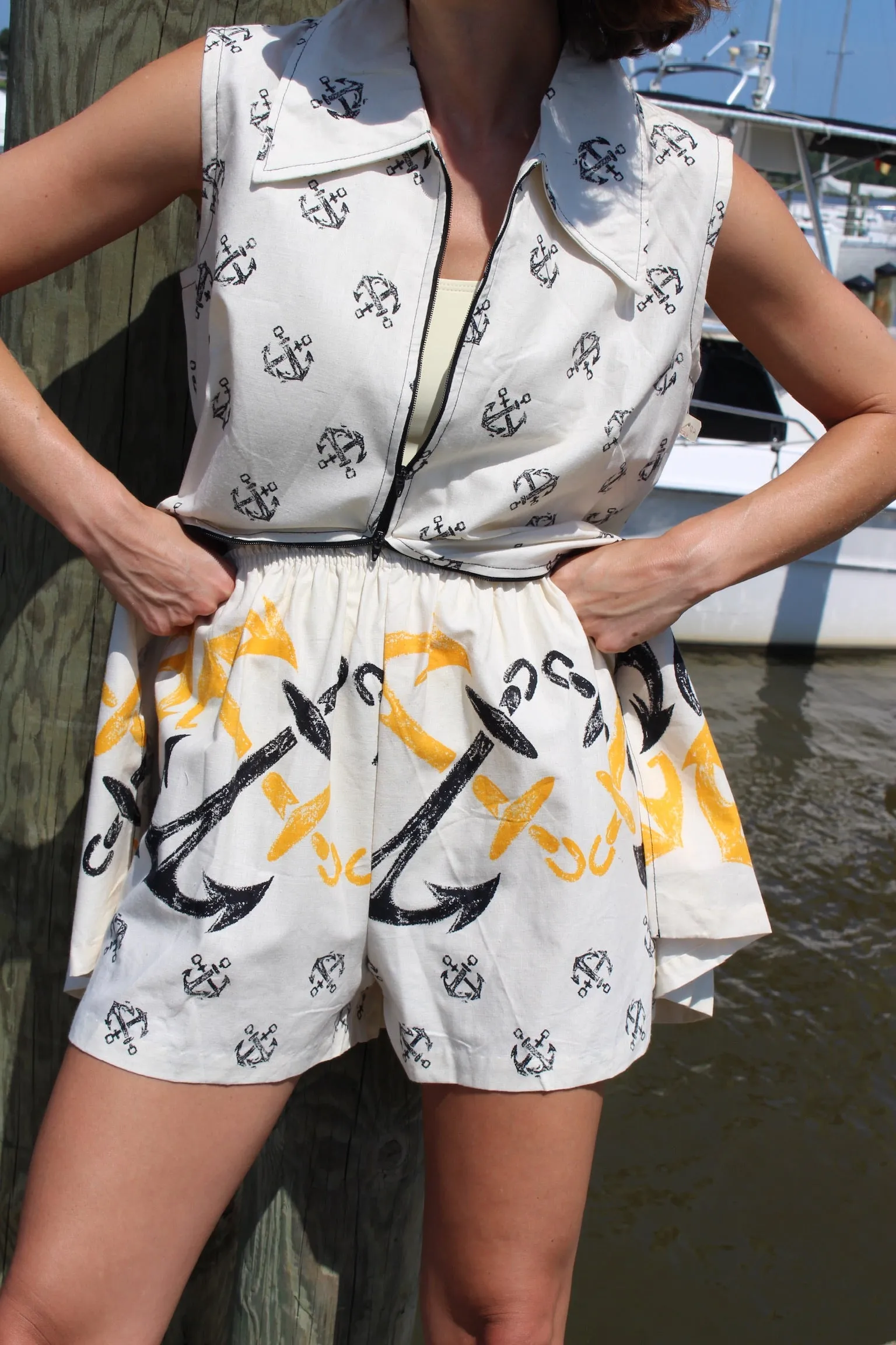 Amazing Vintage Anchor Duster & Short Set sold by NA NIN product image thumbnail 3