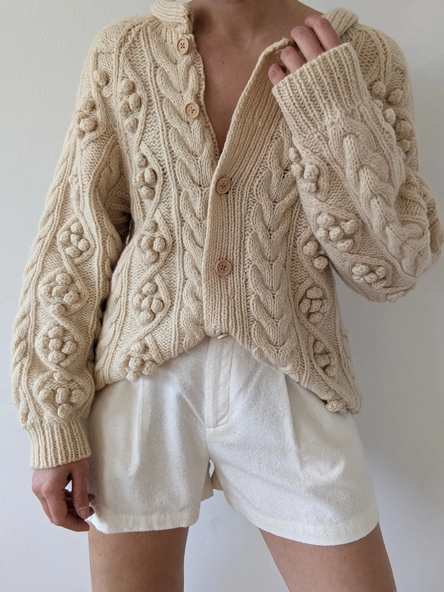 Vintage Buttercream Wool Cardigan sold by NA NIN product image thumbnail 3