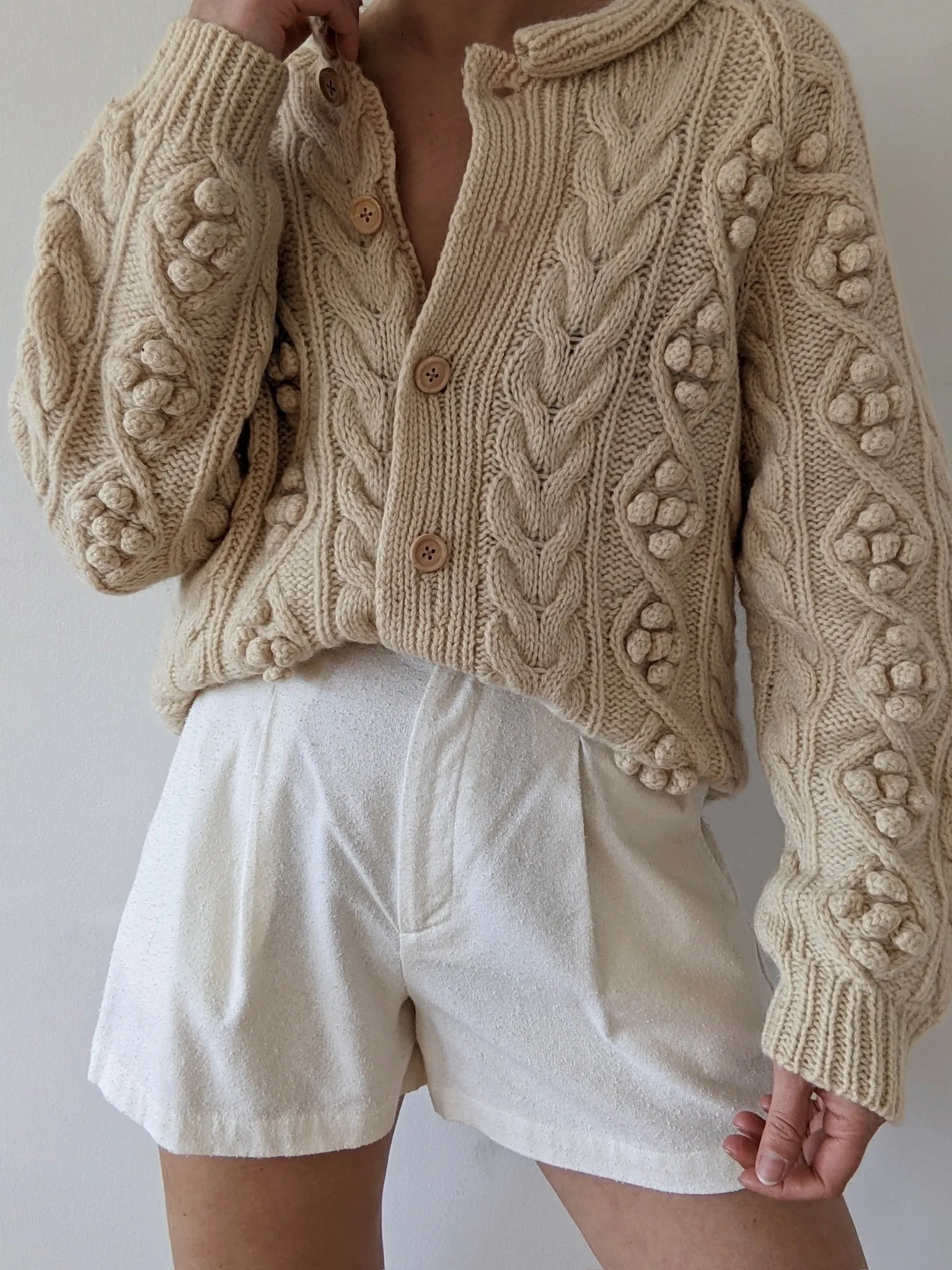 Vintage Buttercream Wool Cardigan sold by NA NIN product image thumbnail 4