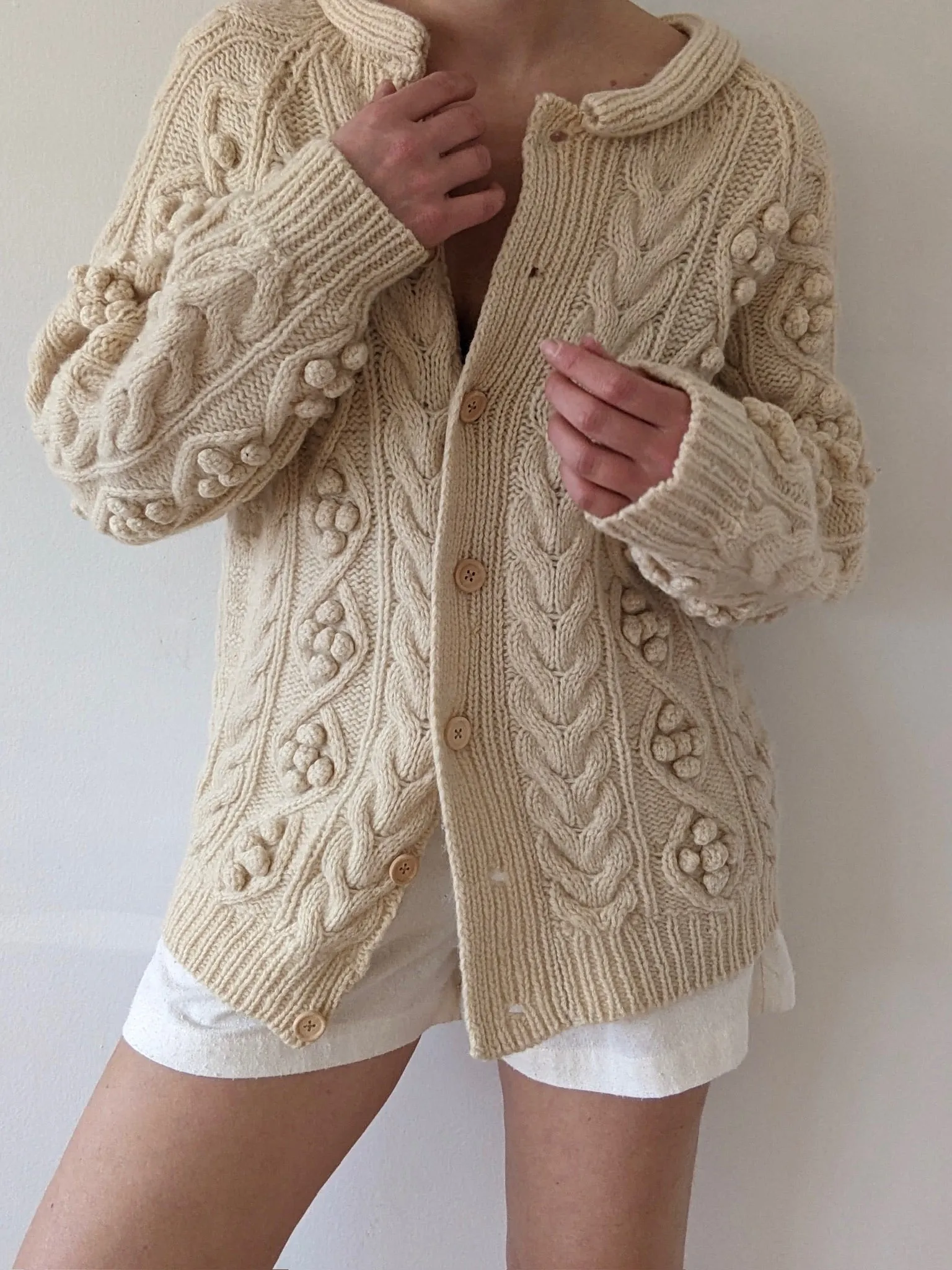 Vintage Buttercream Wool Cardigan sold by NA NIN product image thumbnail 2