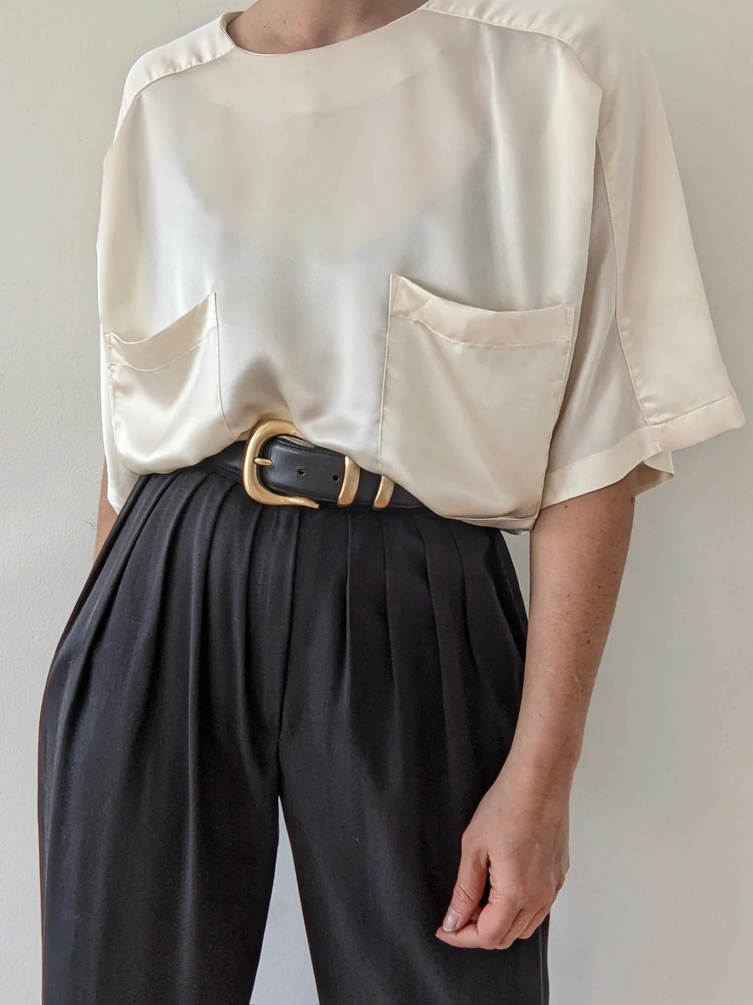 Vintage Pearl Satin Dolman Top sold by NA NIN product image thumbnail 4
