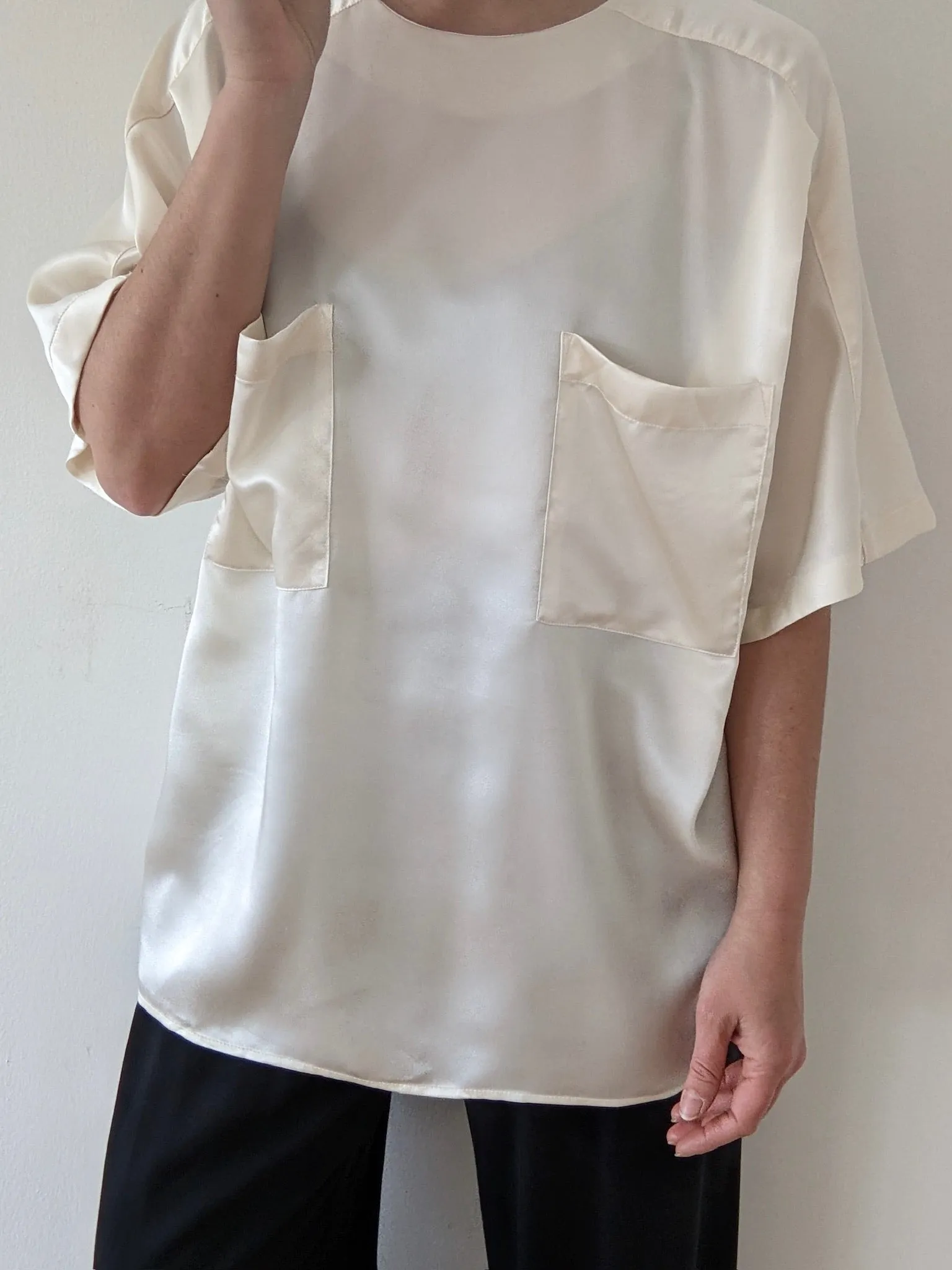 Vintage Pearl Satin Dolman Top sold by NA NIN product image thumbnail 3