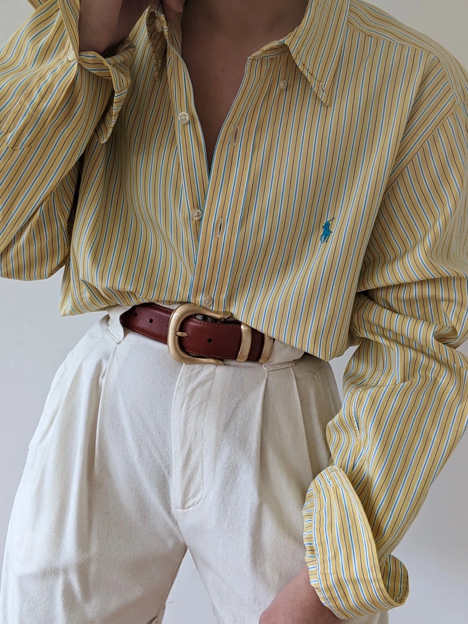 Vintage Ralph Lauren Lemon Striped Shirt sold by NA NIN product image thumbnail 2