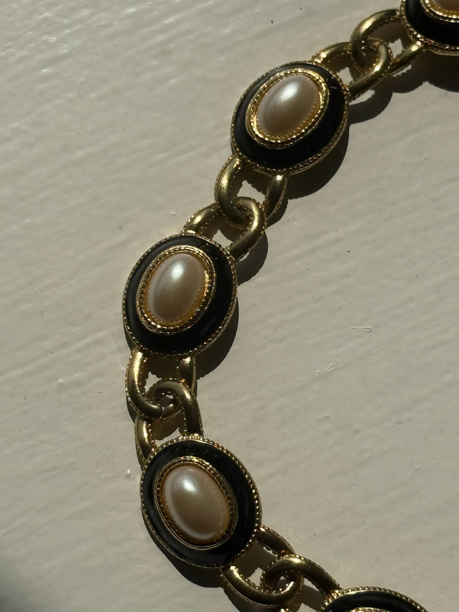 Beautiful Vintage Framed Faux Pearl Collar sold by NA NIN product image thumbnail 3