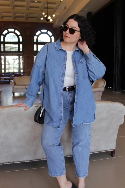 Vintage Double-Weight Denim Button Down made by Vintage