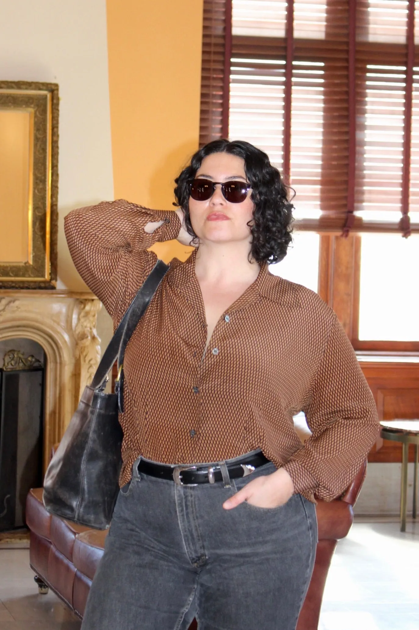 Vintage Printed Silk Blouse sold by NA NIN product image thumbnail 3