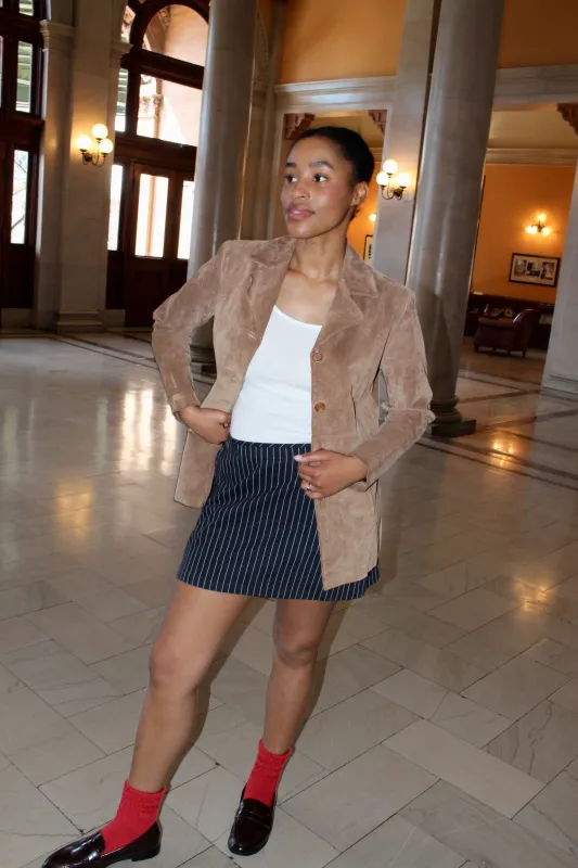 Vintage Mocha Suede Jacket made by Vintage