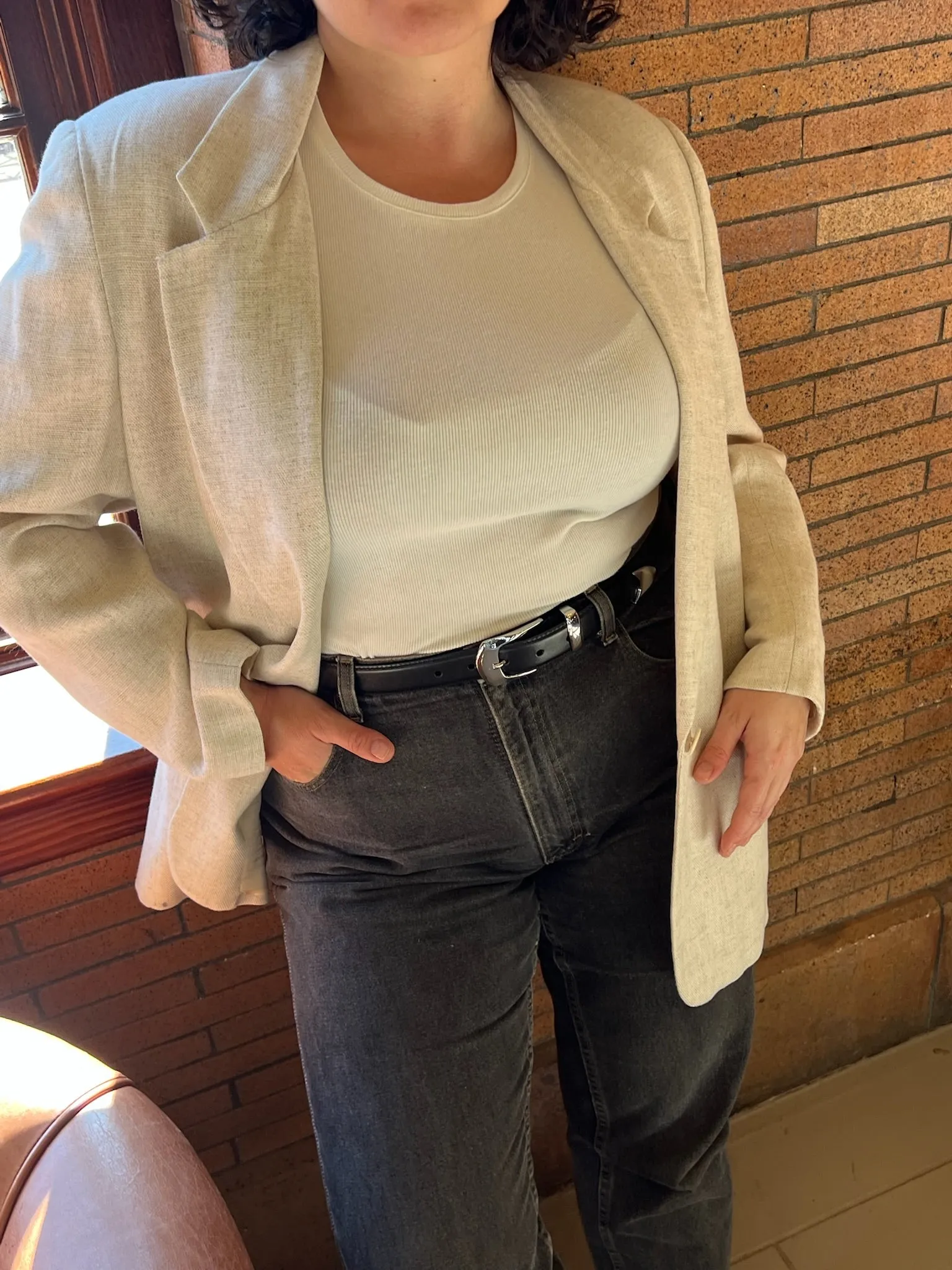 Vintage Woven Flax Blazer sold by NA NIN product image thumbnail 4