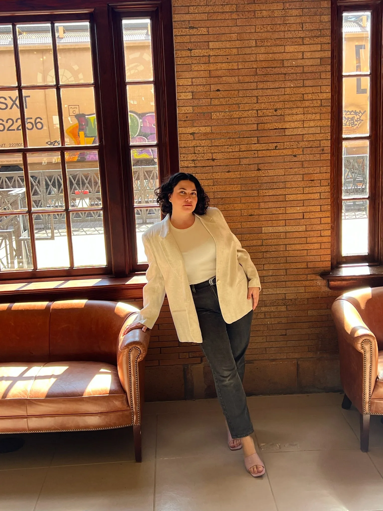 Vintage Woven Flax Blazer sold by NA NIN product image thumbnail 2