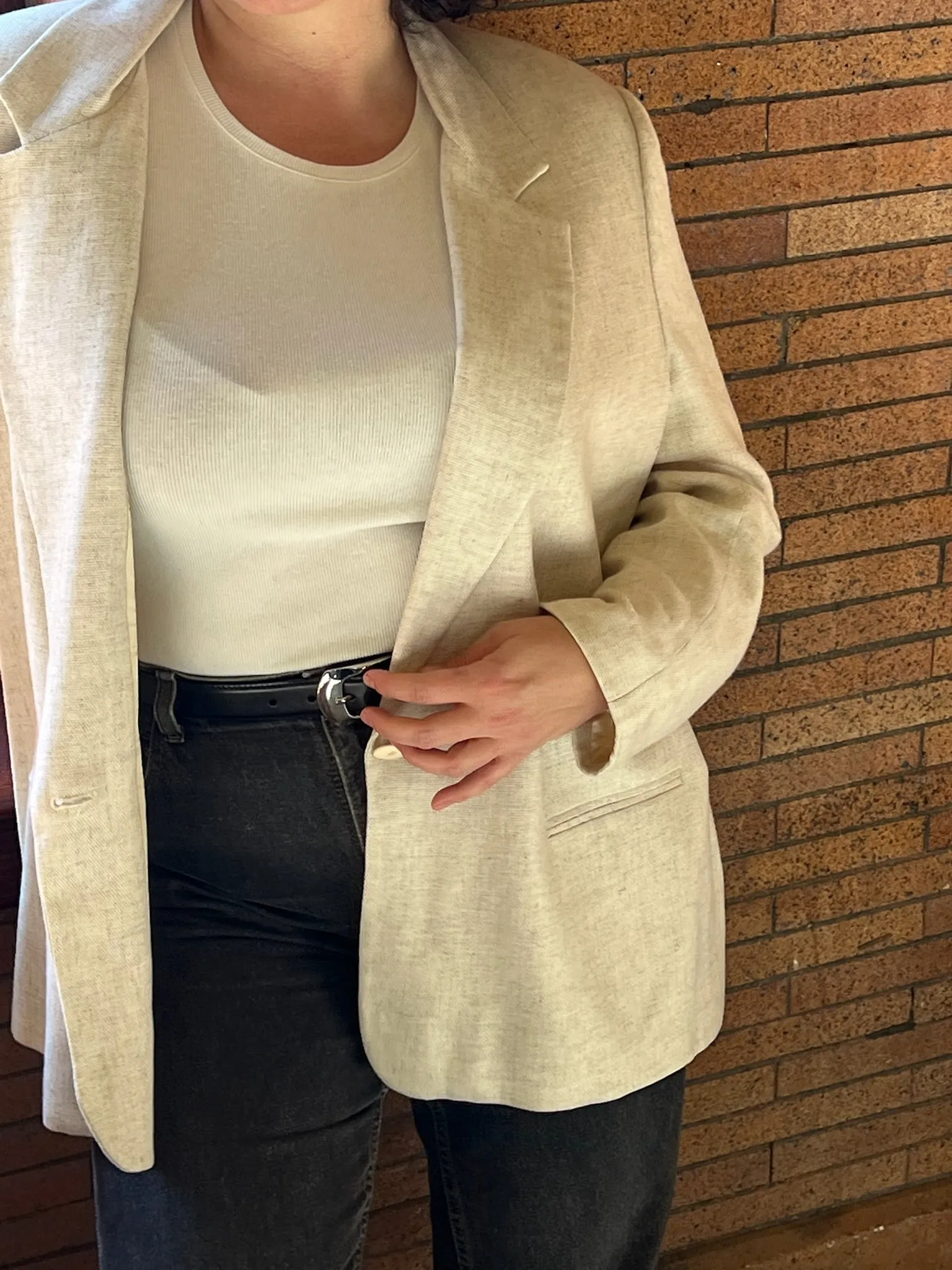 Vintage Woven Flax Blazer sold by NA NIN product image thumbnail 3