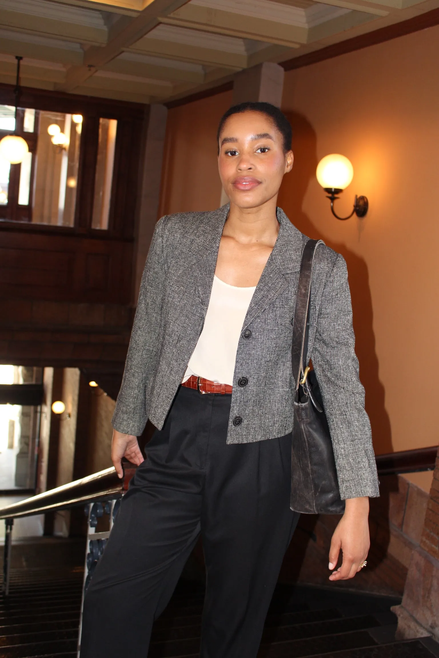 Amazing Vintage Cropped Woven Silk Jacket sold by NA NIN product image thumbnail 5