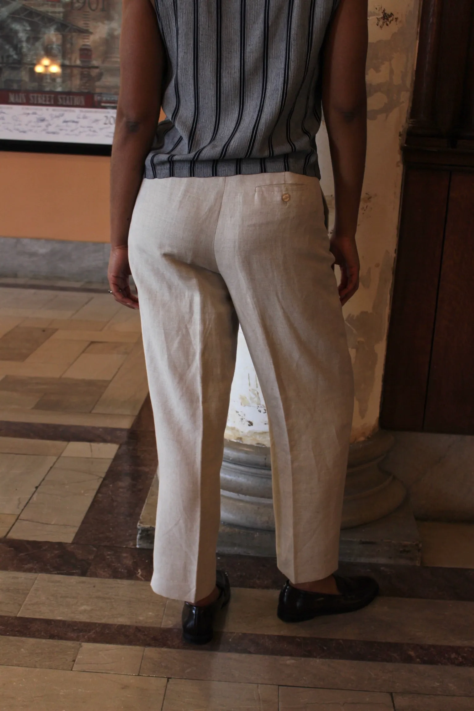Vintage Woven Linen Trousers sold by NA NIN product image thumbnail 2