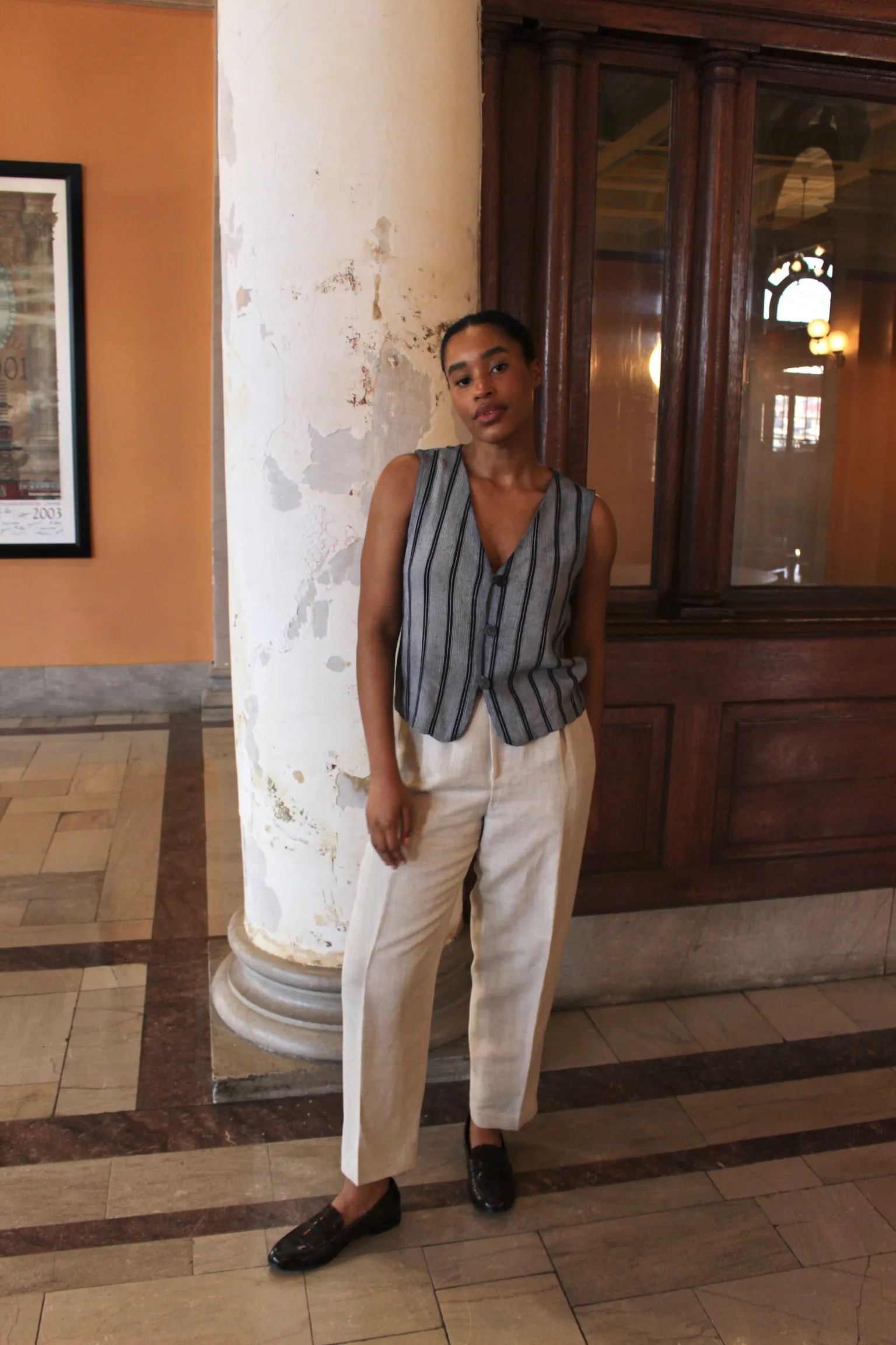 Vintage Woven Linen Trousers sold by NA NIN product image thumbnail 4
