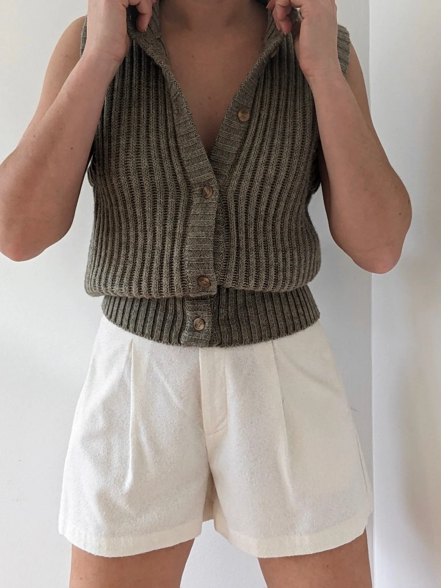Vintage Sage Ribbed Sleeveless Knit sold by NA NIN product image thumbnail 2