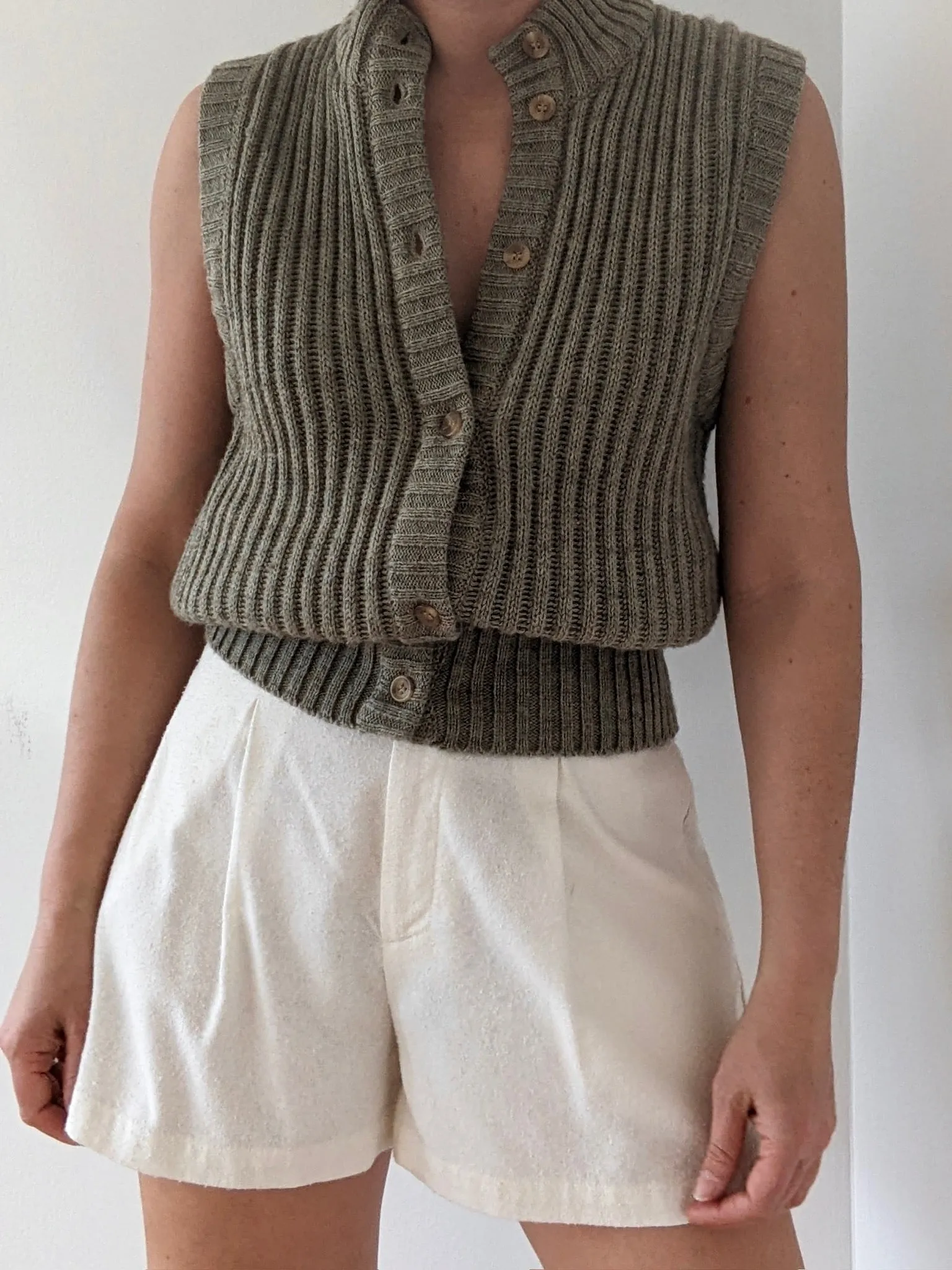 Vintage Sage Ribbed Sleeveless Knit sold by NA NIN product image thumbnail 4