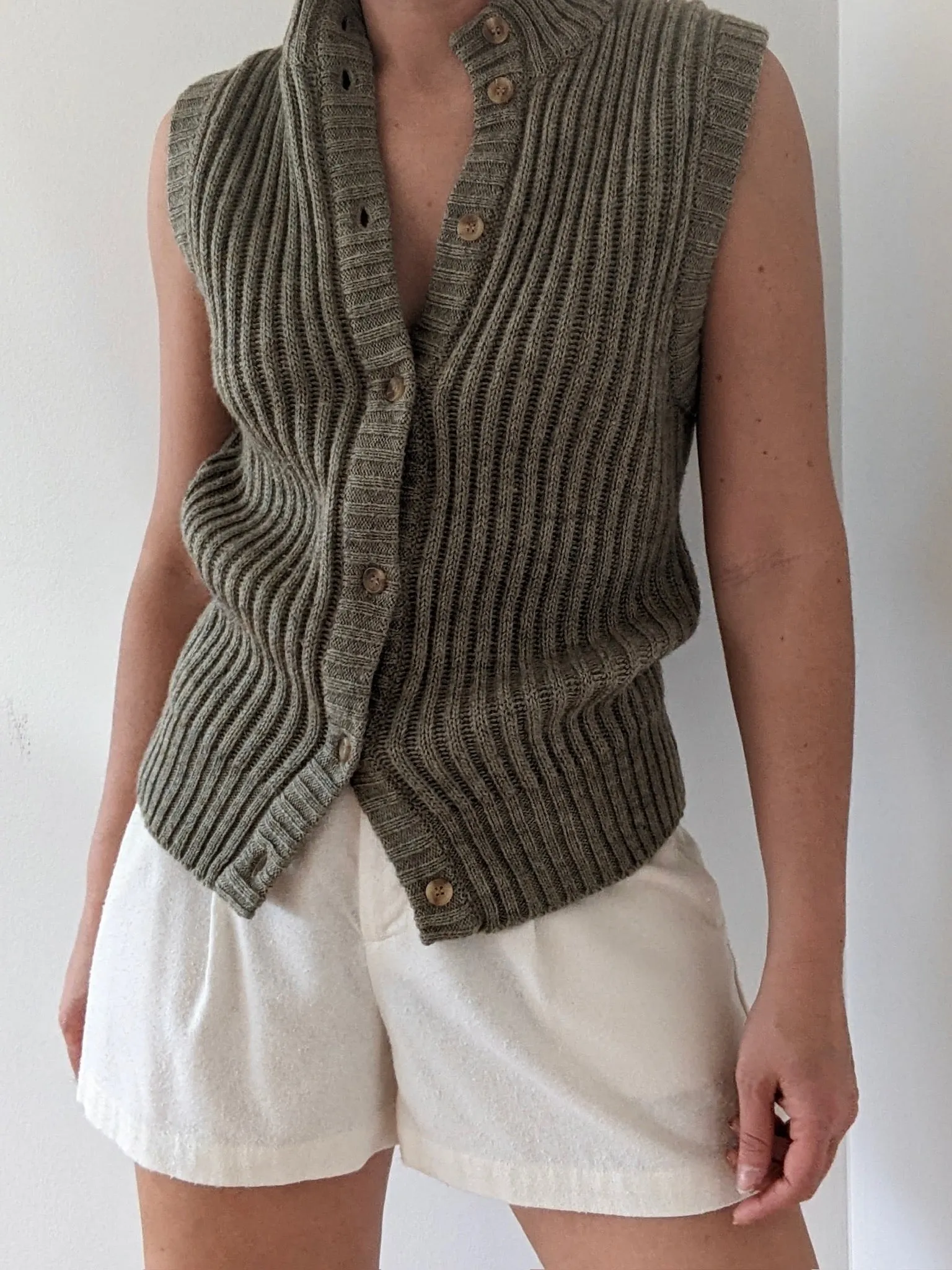 Vintage Sage Ribbed Sleeveless Knit sold by NA NIN product image thumbnail 3