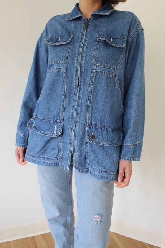 Vintage Denim 6-Pocket Chore Coat made by Vintage