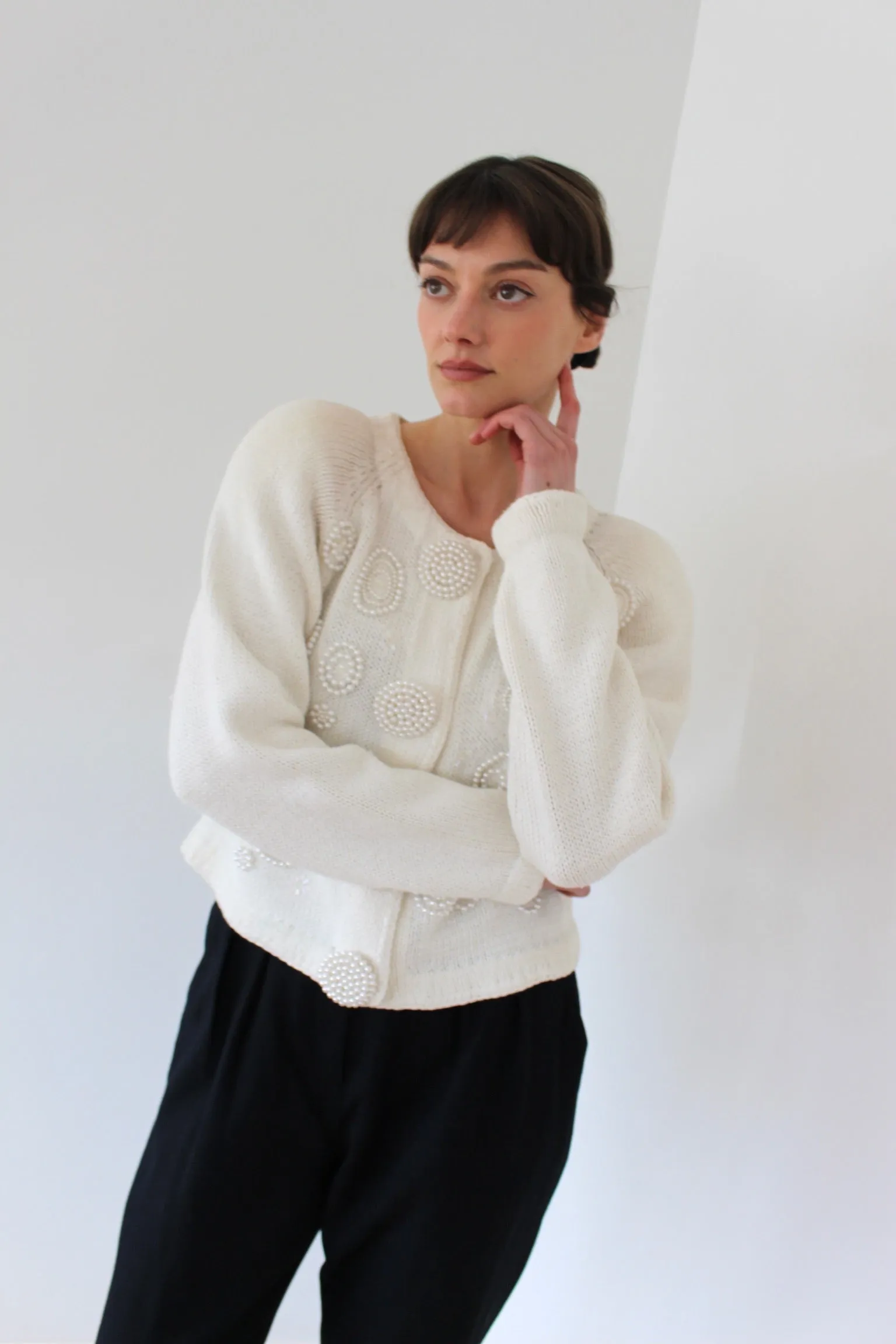 Vintage Embellished Vanilla Cardigan sold by NA NIN product image thumbnail 2