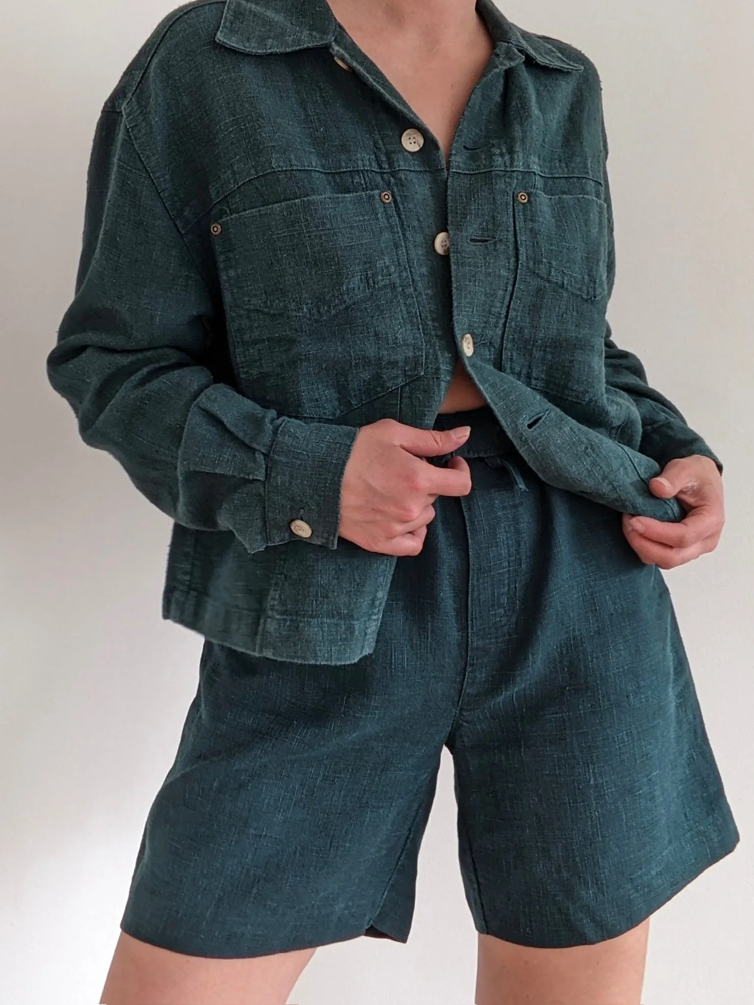 Incredible Vintage Faded Pine Woven Linen Set sold by NA NIN product image thumbnail 5