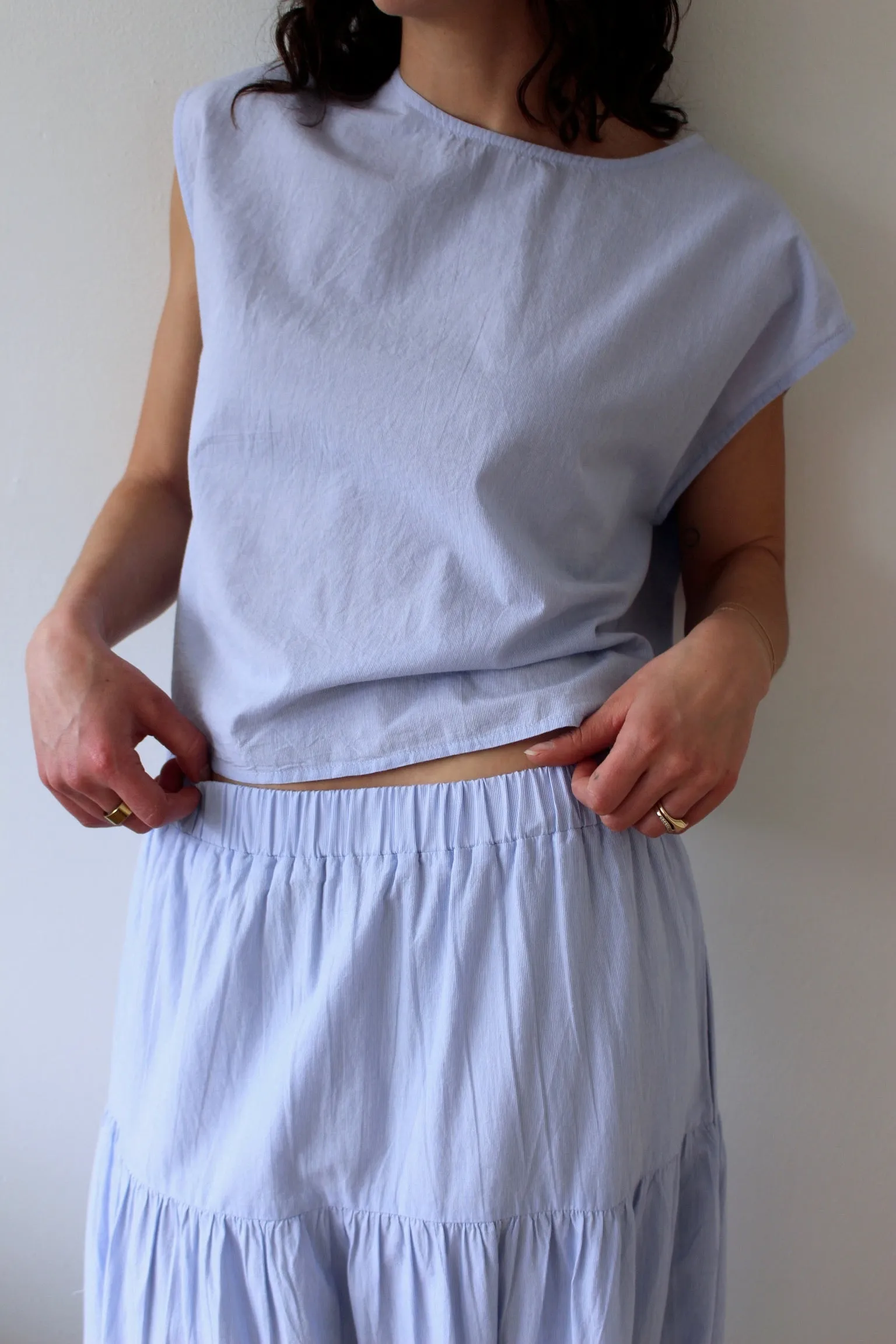 Zay Pinstripe Cotton Top sold by NA NIN product image thumbnail 2