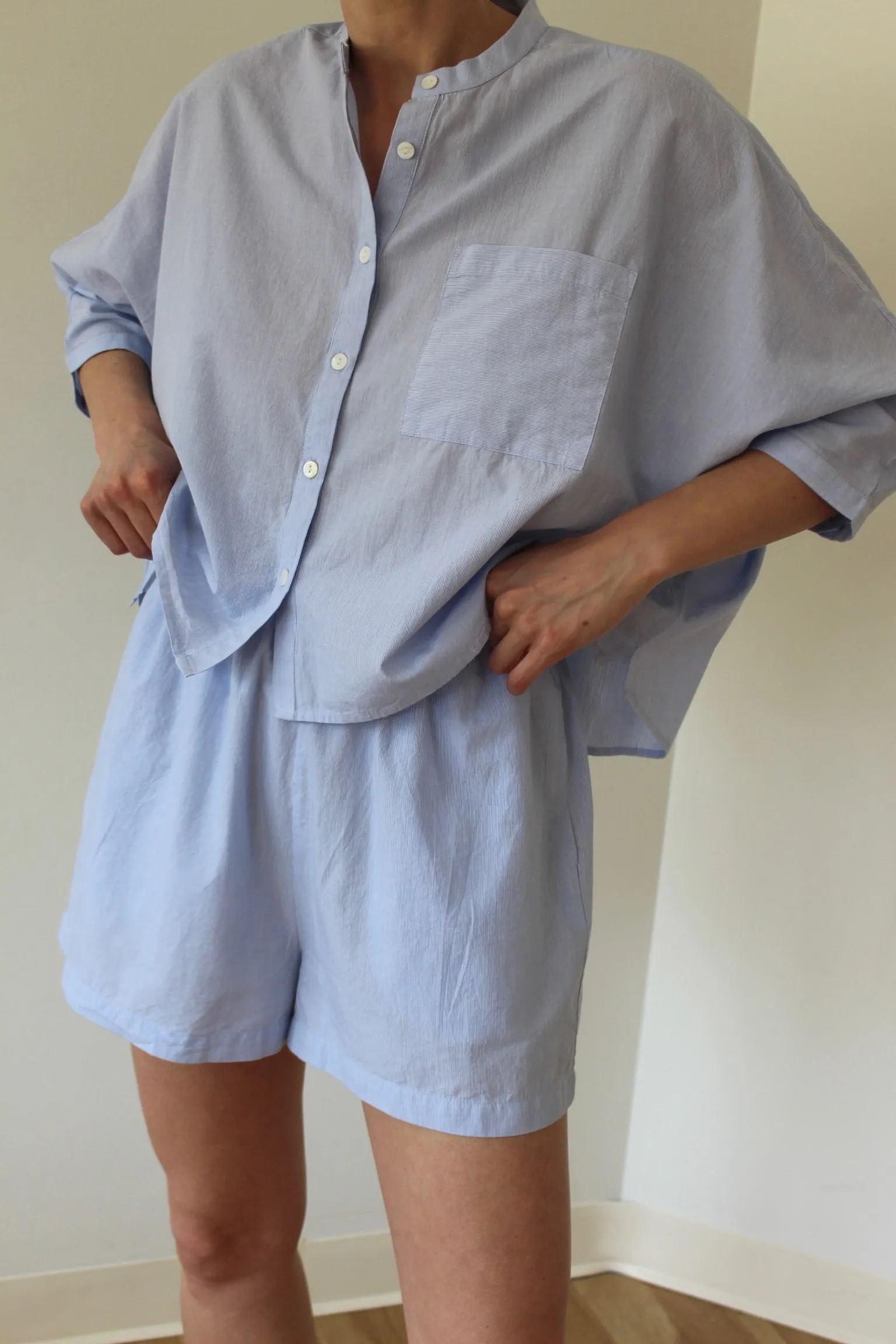 Adrian Pinstripe Cotton Top sold by NA NIN product image thumbnail 5