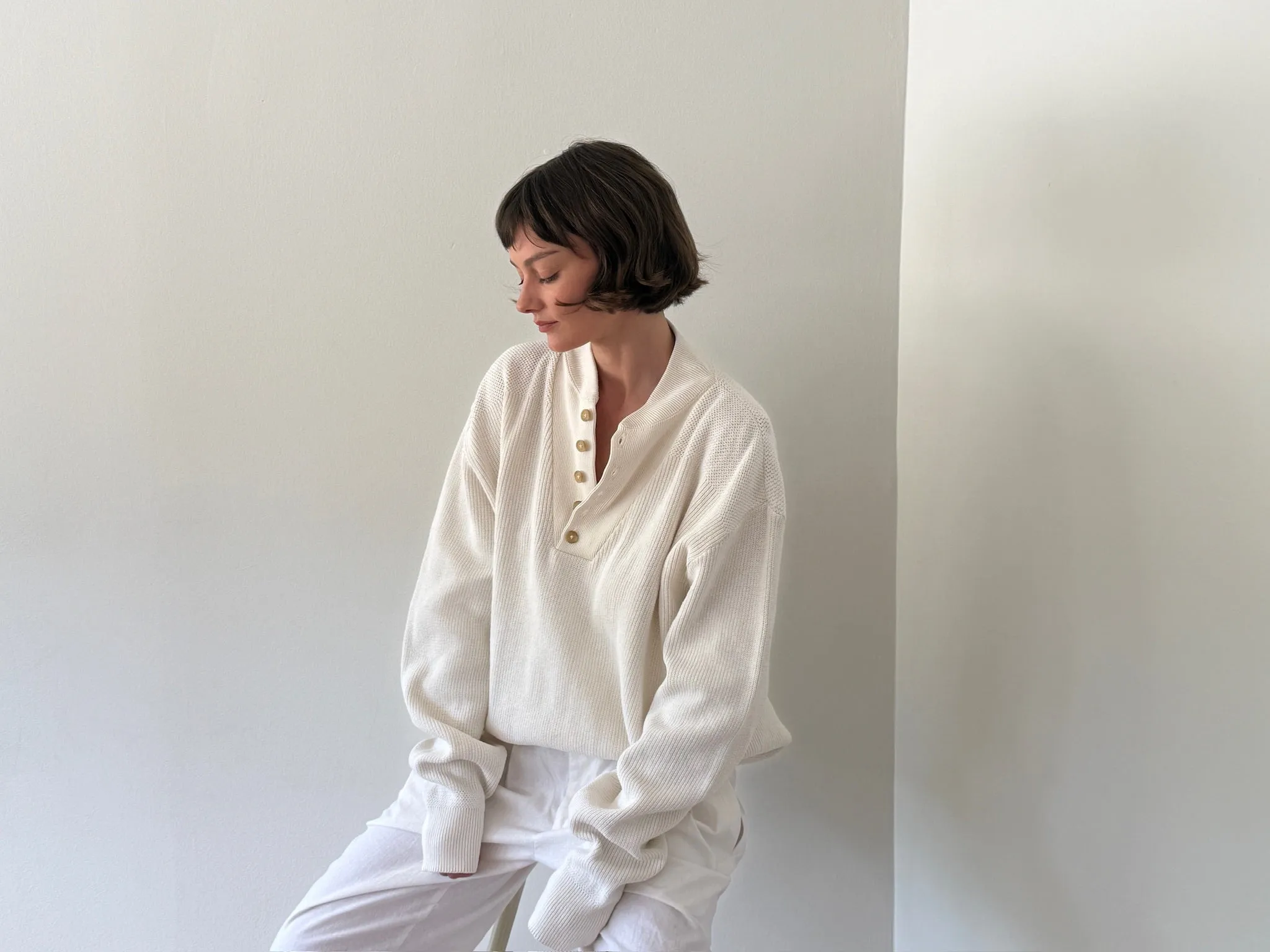 Favorite Vintage Vanilla Cotton Henley sold by NA NIN product image thumbnail 2