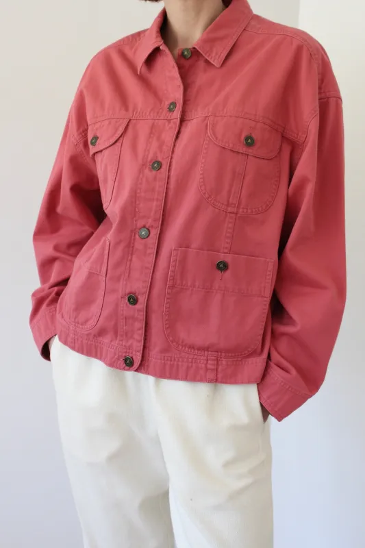 Vintage Strawberry Cotton Chore Coat made by Vintage