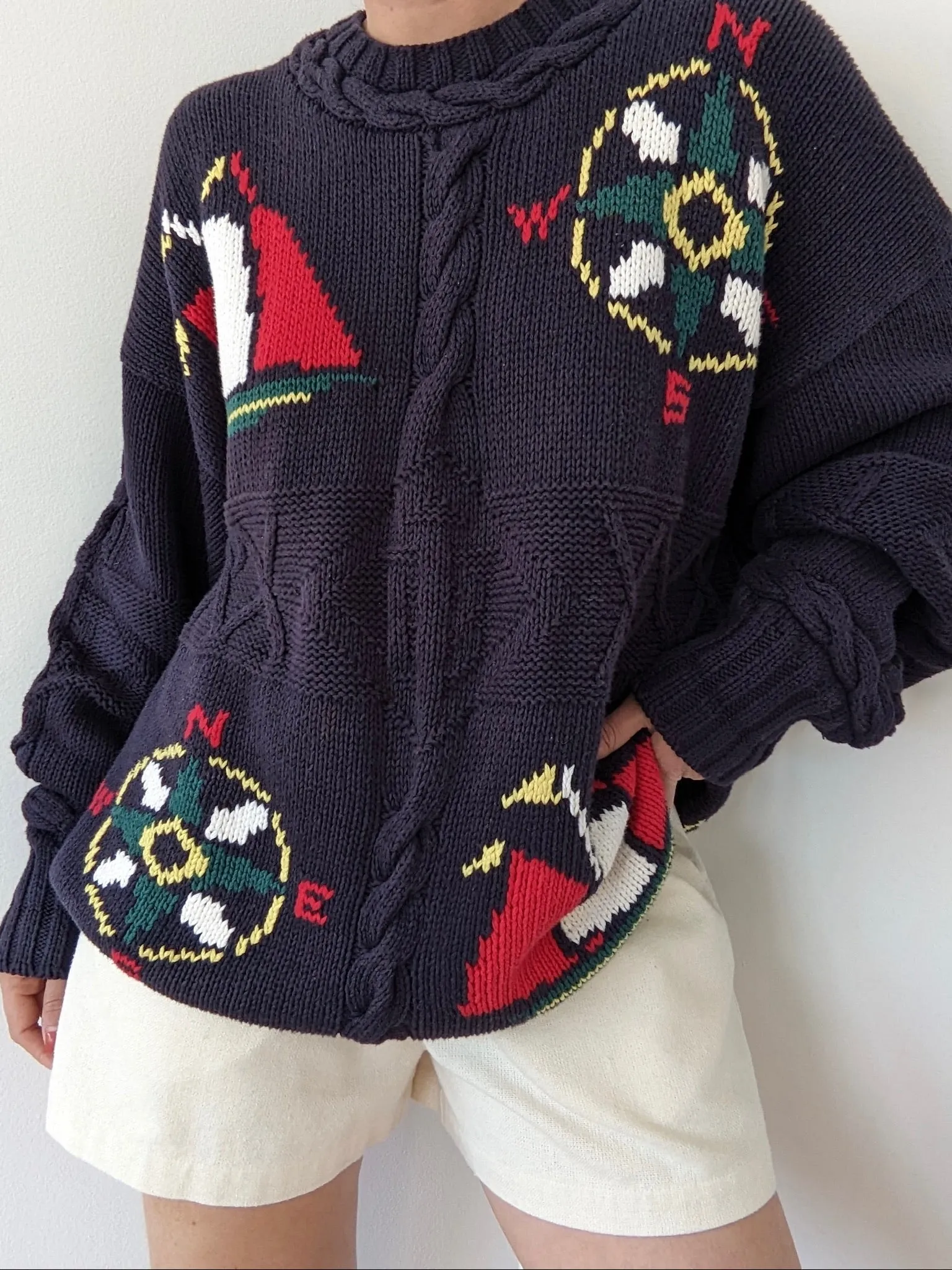 Vintage Guess Nautical Cotton Sweater sold by NA NIN