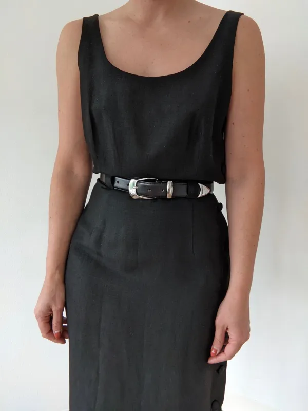 Beautiful Vintage Caviar Linen Dress made by Vintage